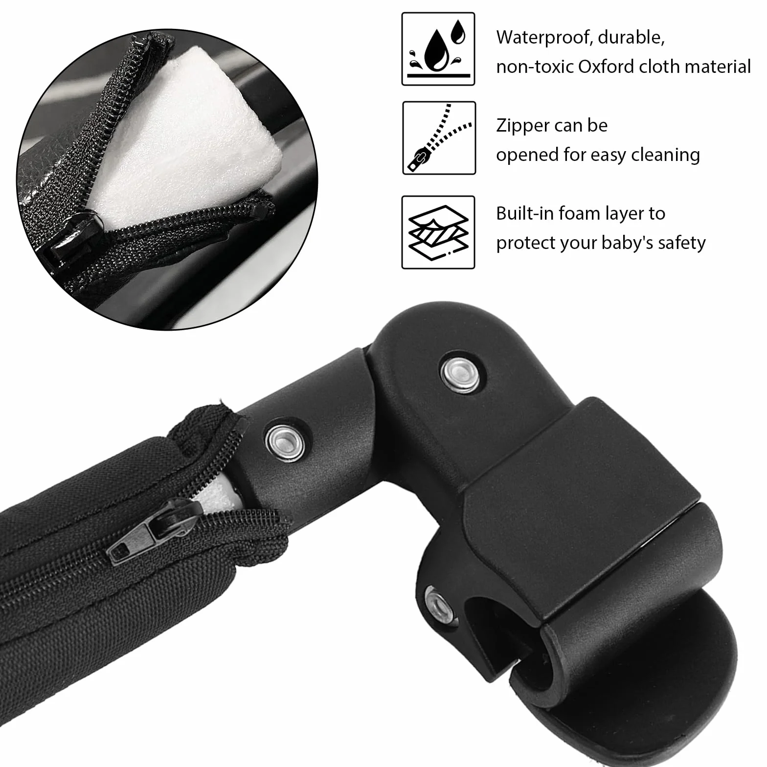 Prams per le Barre del Paraurti Regolabili del Bracciolo Passeggino per Baby-passeggino per il Bracciolo, Passeggini, per Babyzen e Yoyo, per la Distanza tra Due Tubi è 38-42 Cm