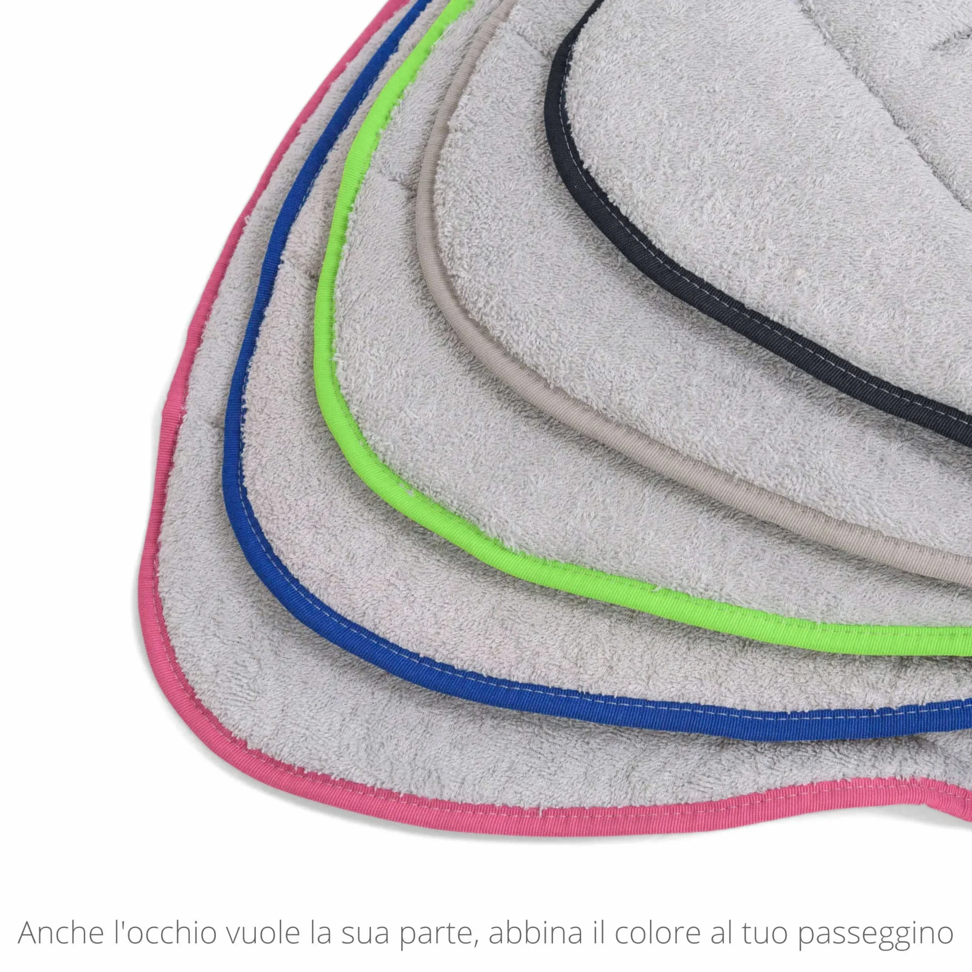 Babysanity® Morbido Riduttore Copri Passeggino Universale Materassino Neonato Soffice Imbottitura Rivestimento Spugna Di Cotone 100% Bordatura Copertura Laterale - Made in Italy - (Nero)