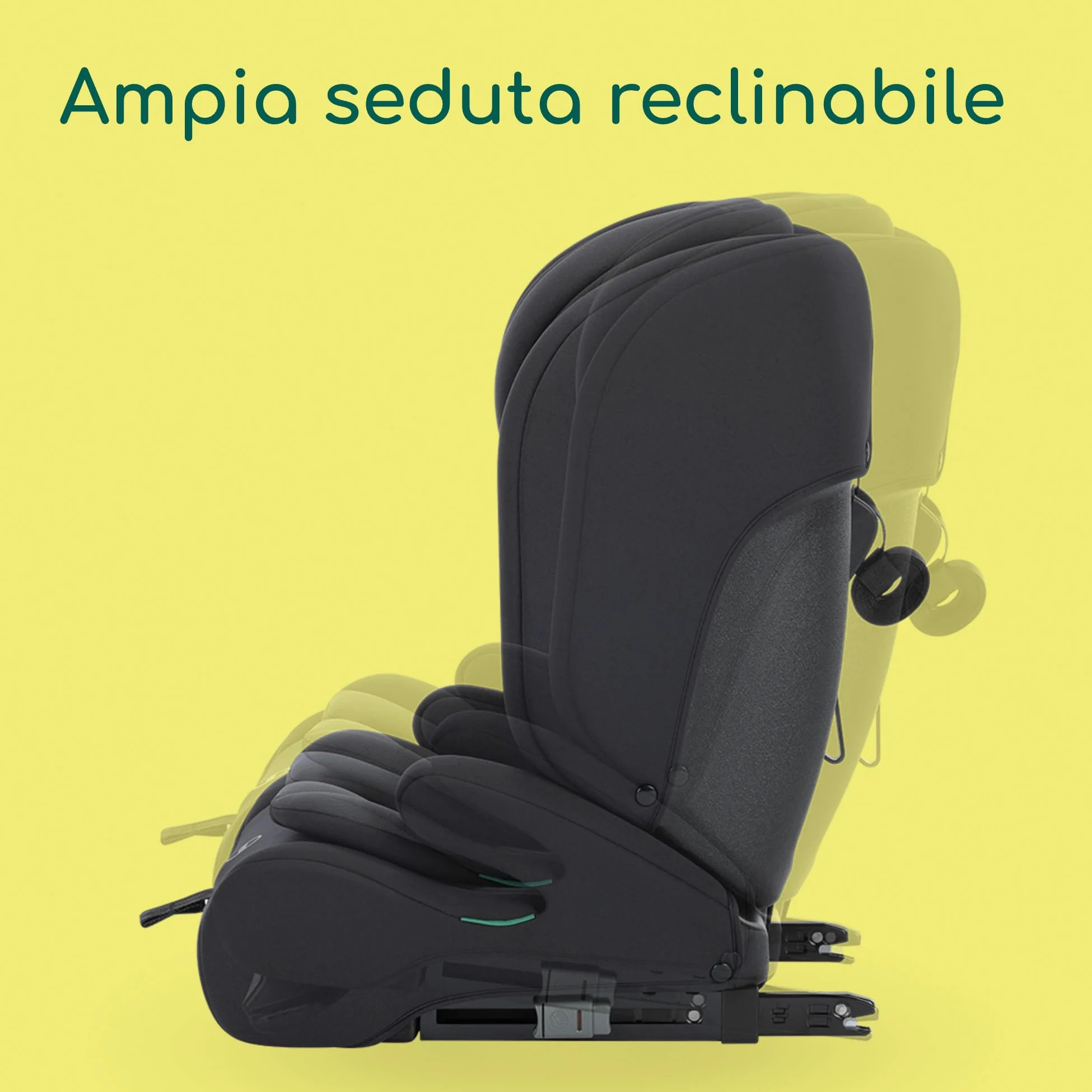 Bebeconfort EverFix Plus i-Size, Seggiolino Auto 9-36 kg Evolutivo, 15 Mesi-12 Anni, 76-150 cm, Seggiolino Auto ISOFIX, Protezione dagli Impatti Laterali, Poggiatesta 14 Posizioni, Full Black