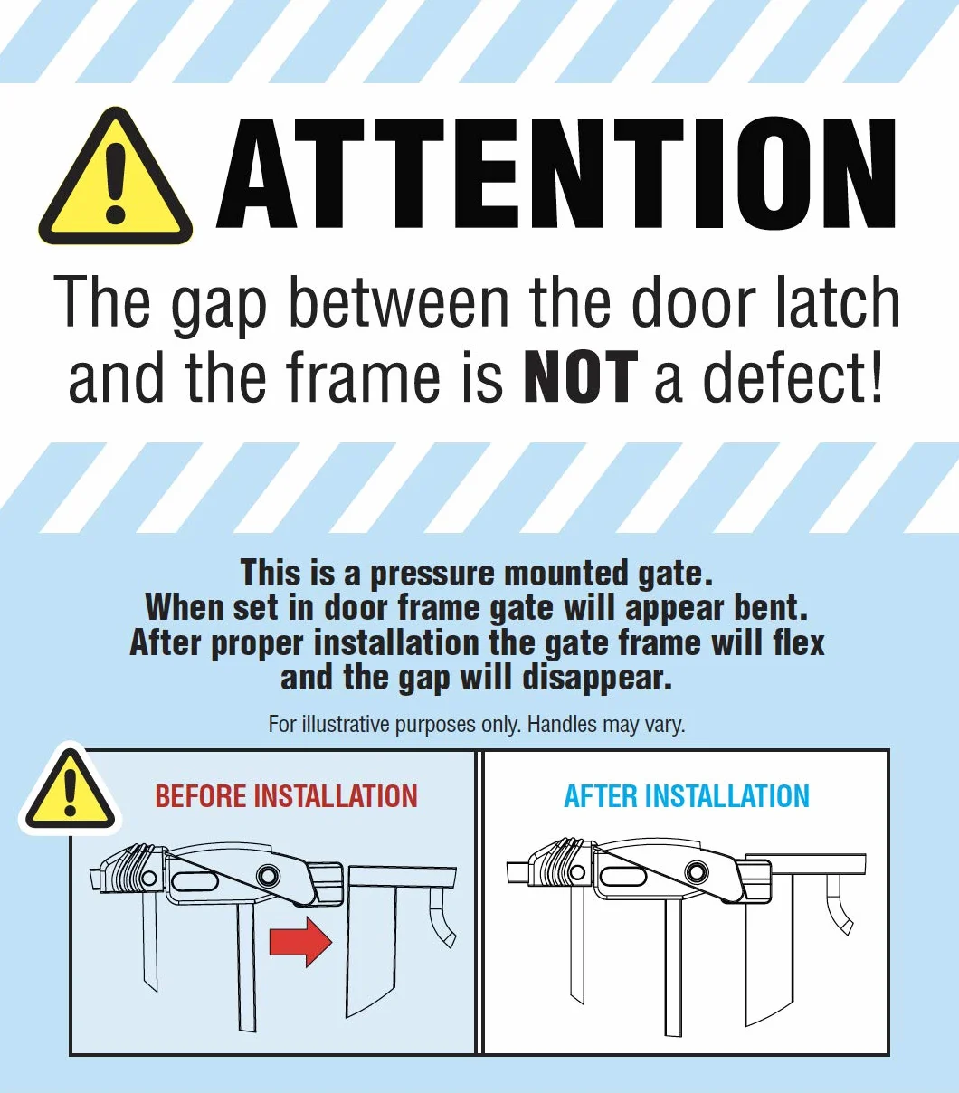 Regalo Safety Extra Wide Baby Gate for Doorways & Stairs, Fits Openings 73.6-122cm, Pressure Mounted, Black