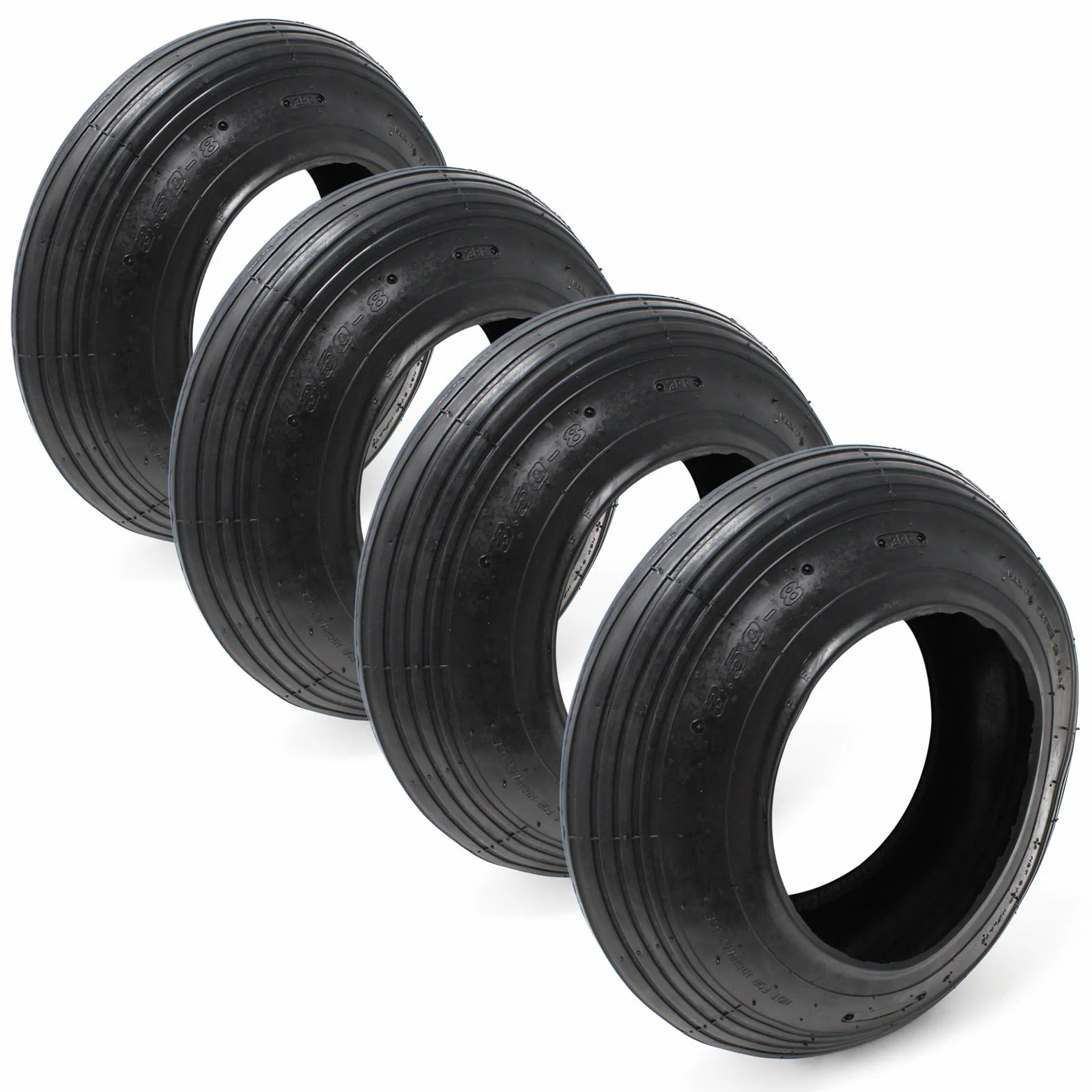 Set 4 copertoni 3.50-8 max 120kg per ruote carriola