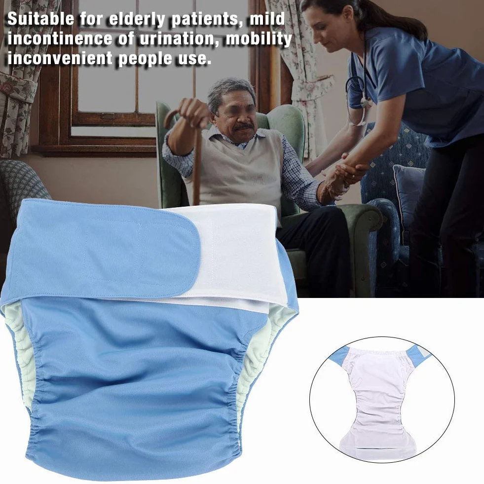 Pannolino in tessuto adulto impermeabile riutilizzabile 4 colori protezione incontinenza