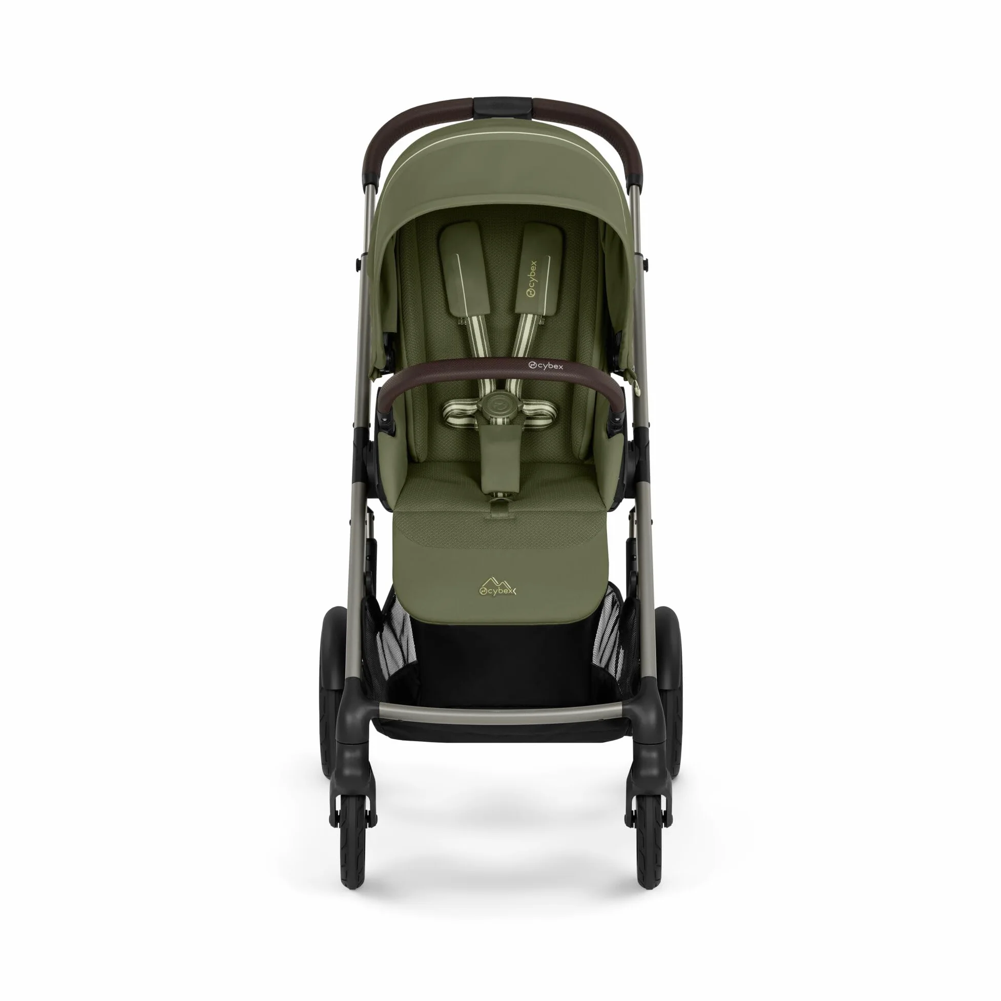 CYBEX Gold TALOS S LUX Passeggino, Dalla Nascita Fino a 22 kg (Circa 4 Anni), Con Sospensioni Fuoristrada, Maniglione Regolabile e Posizione Reclinabile Ergonomica, Moss Green
