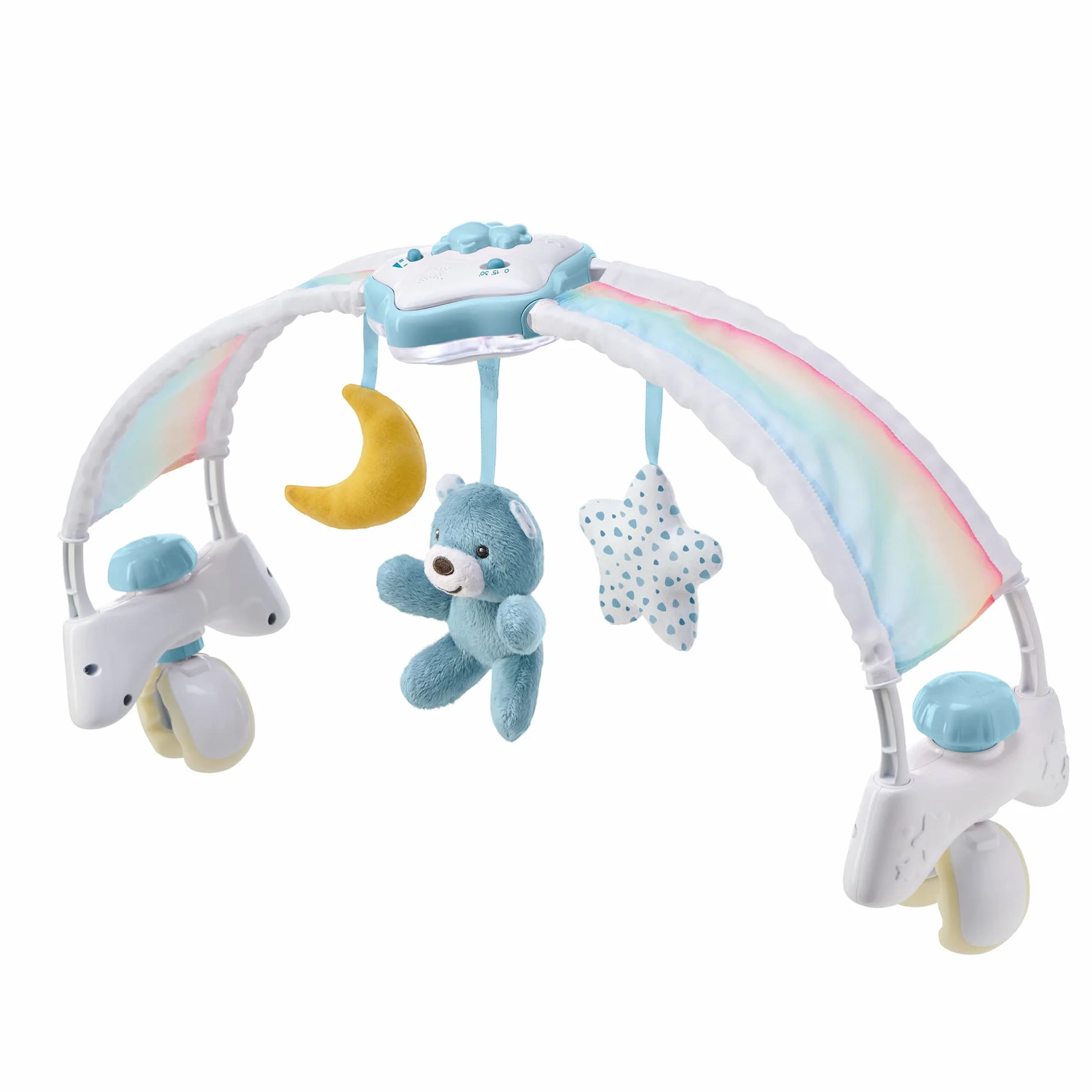 Chicco Arco Lettino Neonato 2in1 Evolutivo Compatibile Next2Me, Pannello Culla con Arco Arcobaleno e Luce Notturna, Musica Rilassante - Giochi Neonati 0+ Mesi