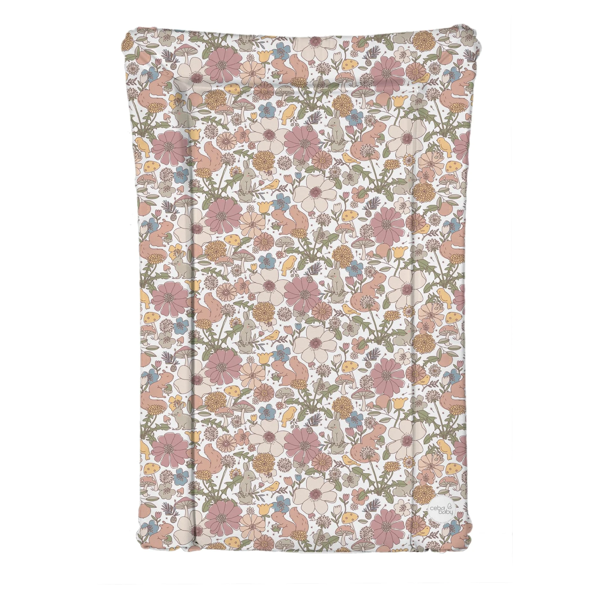 Fasciatoio impermeabile con bordi rialzati, unisex, 46 x 73 cm, motivo: arcobaleno o fiori (floreale)