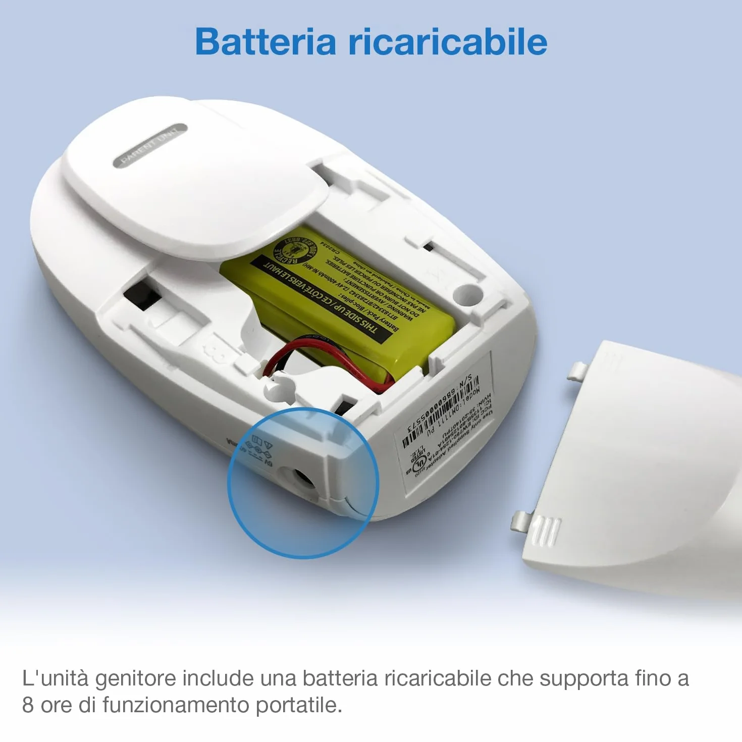 VTech DM1111 Digital Audio Baby Monitor DECT Monitor per Bambini con Rilevamento Livello Rumore e Clip Cintura