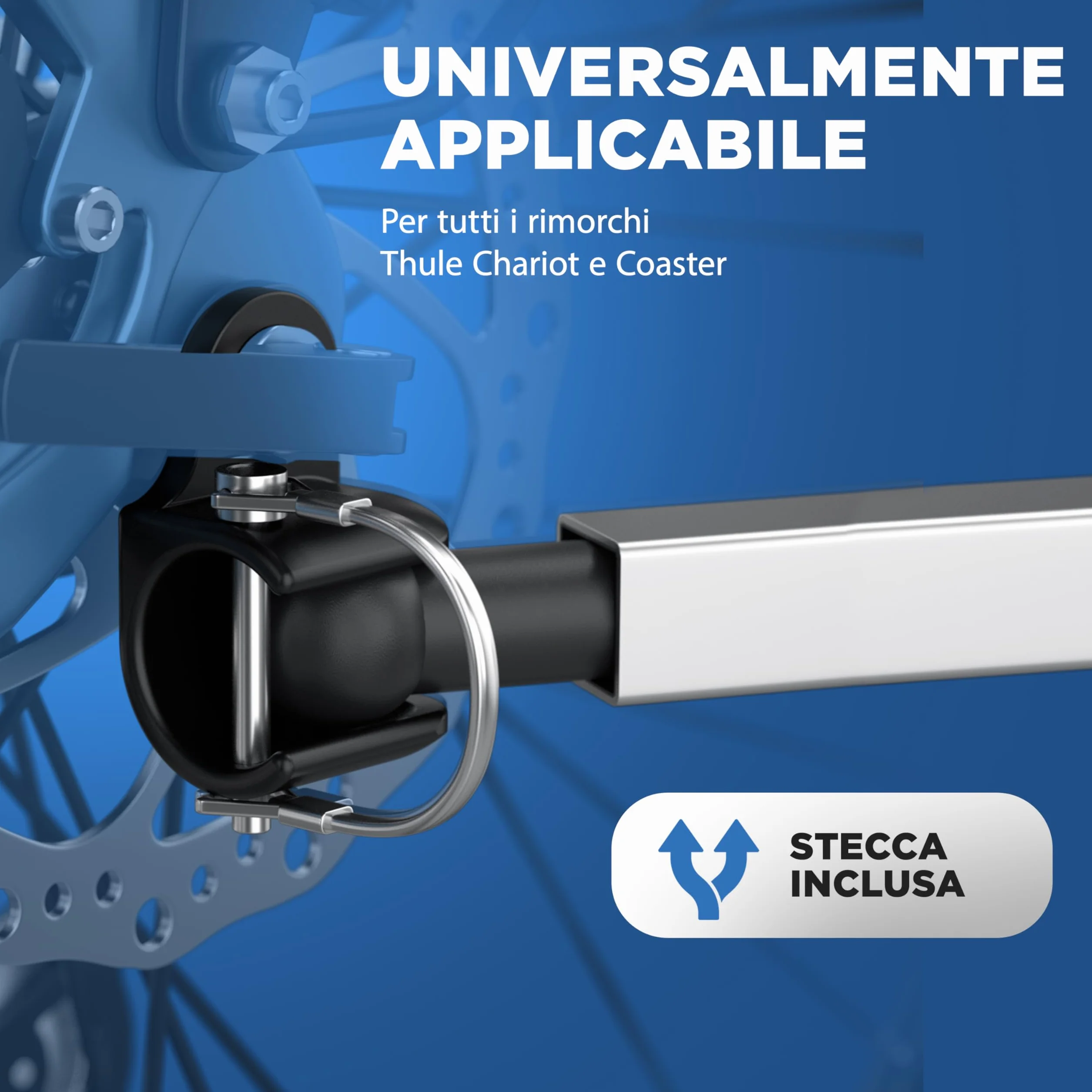 Attacco per rimorchio LAINFELD Thule Chariot Coaster bicicletta con perno di sicurezza