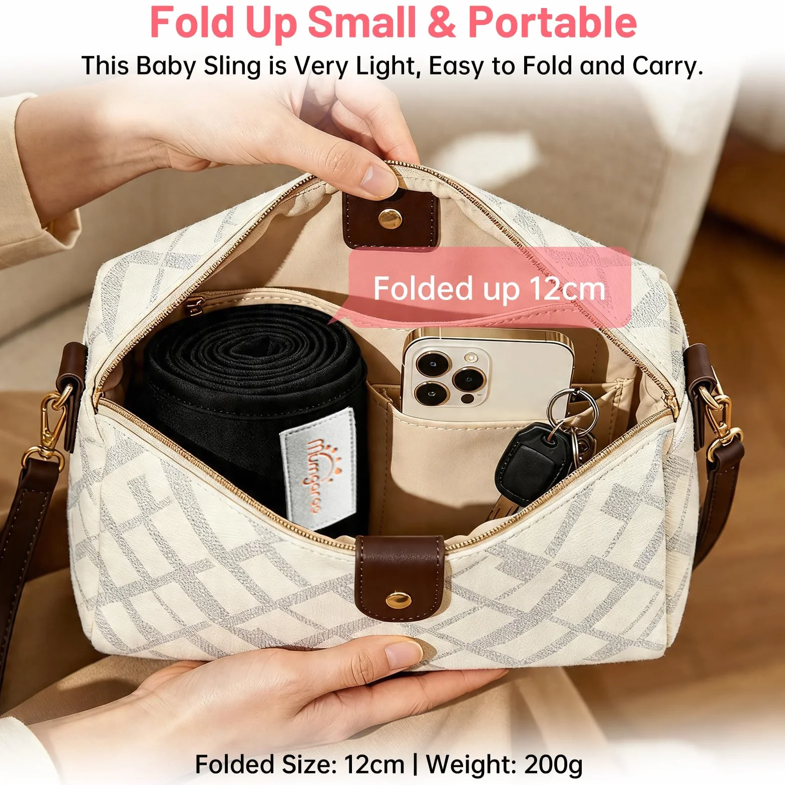 Fascia Porta Bebe, Fascia Neonato Ergonomica con Cintura di Supporto Ampliata e Migliorata, Regolabile ed Estensibile, Multifunzionale per Viaggi e Uscite, per Bambini da 0 a 36 Mesi (Nero)