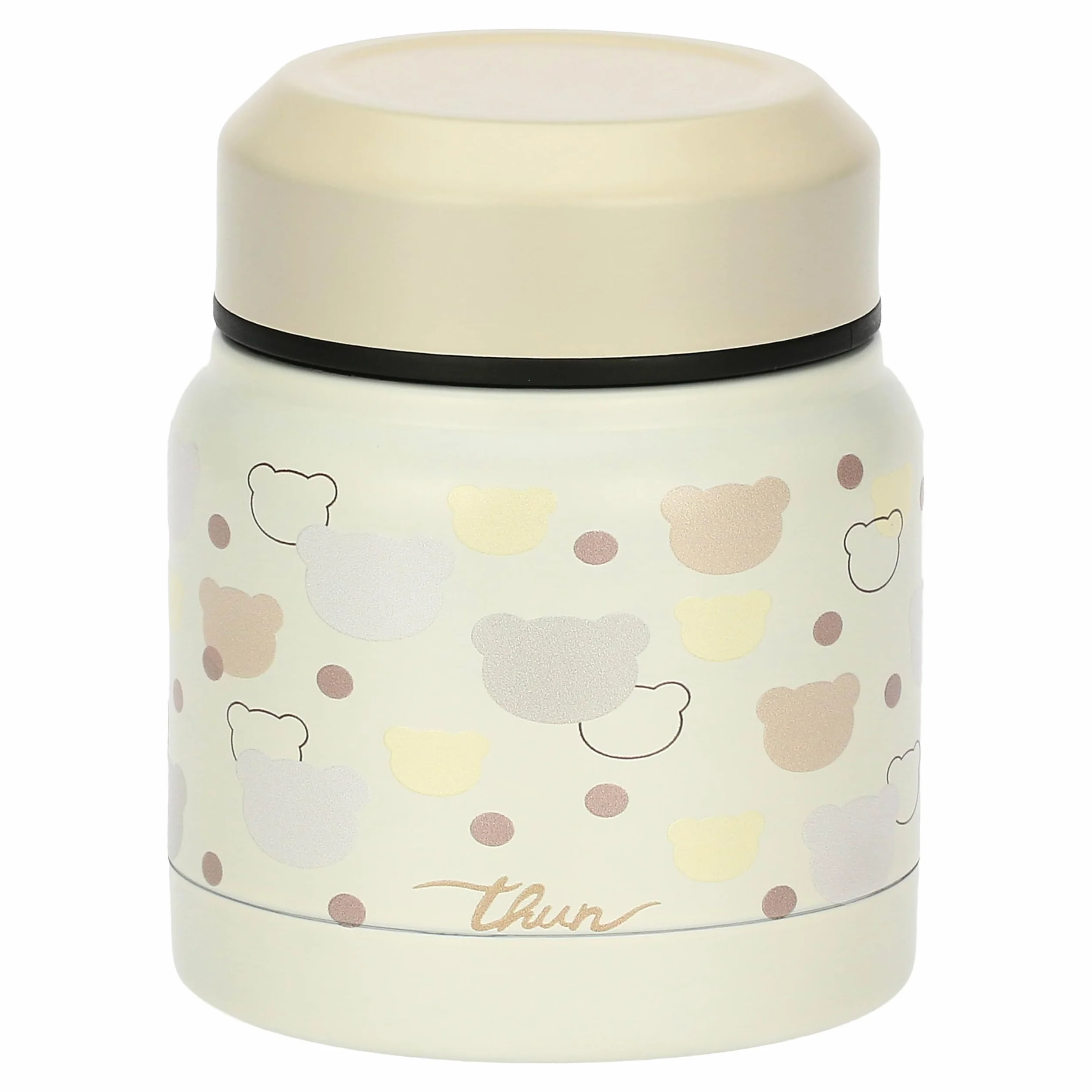 THUN Contenitore pappa termico Acciaio inox PP silicone Baby Dolce Fattoria 9.2 cm 11.2 cm
