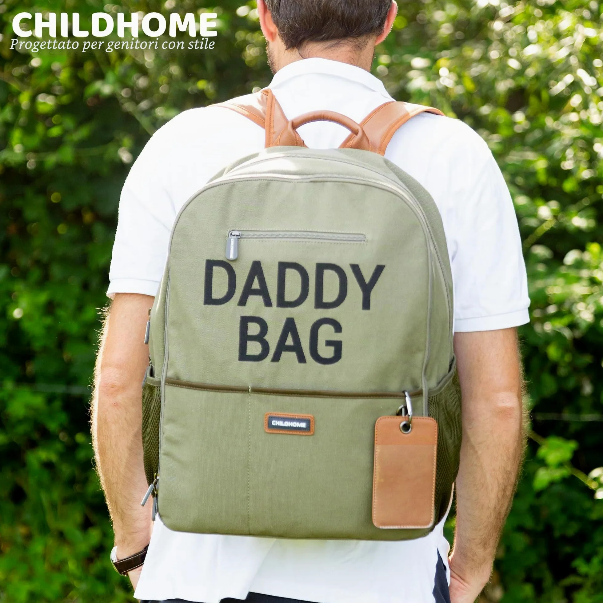 Childhome Zaino fasciatoio Daddy Bag, cachi