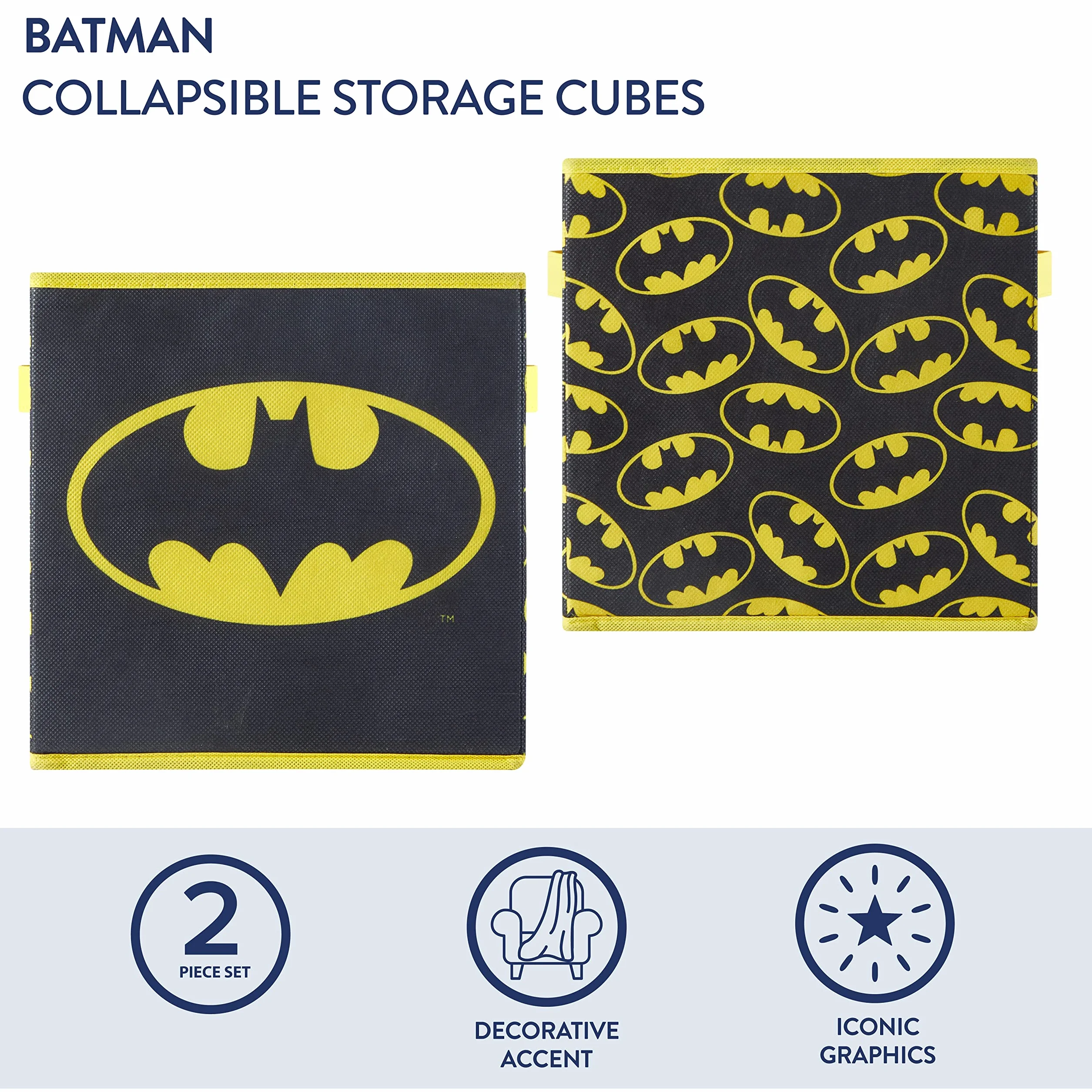 Idea Nuova Batman 2-pak składanych kostek czarny