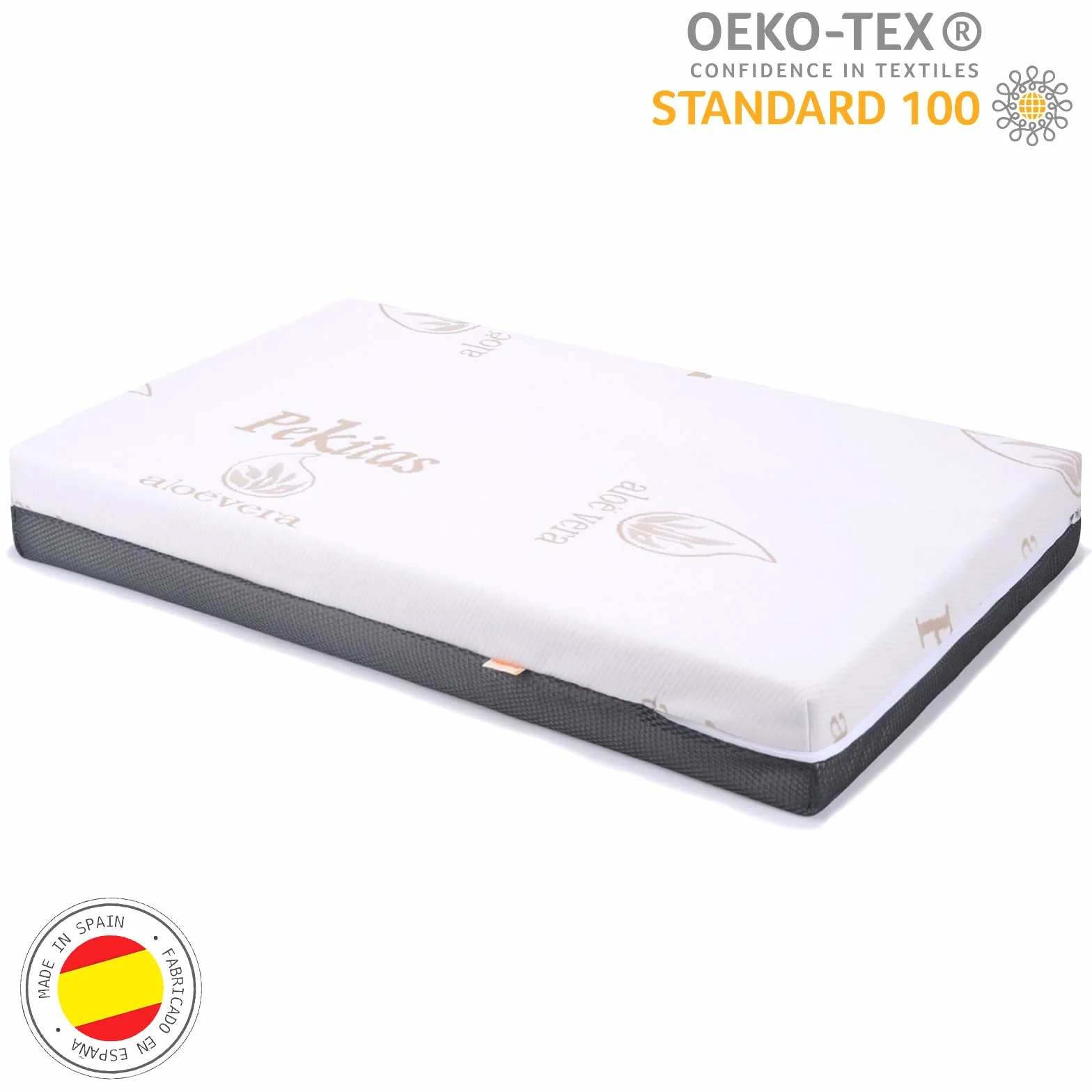 PEKITAS Materasso Culla 50 x 90 cm spessore 10 cm ibrido reversibile doppio lato fodera rimovibile lavabile durezza stabile traspirante anti-annegamento baby neonato