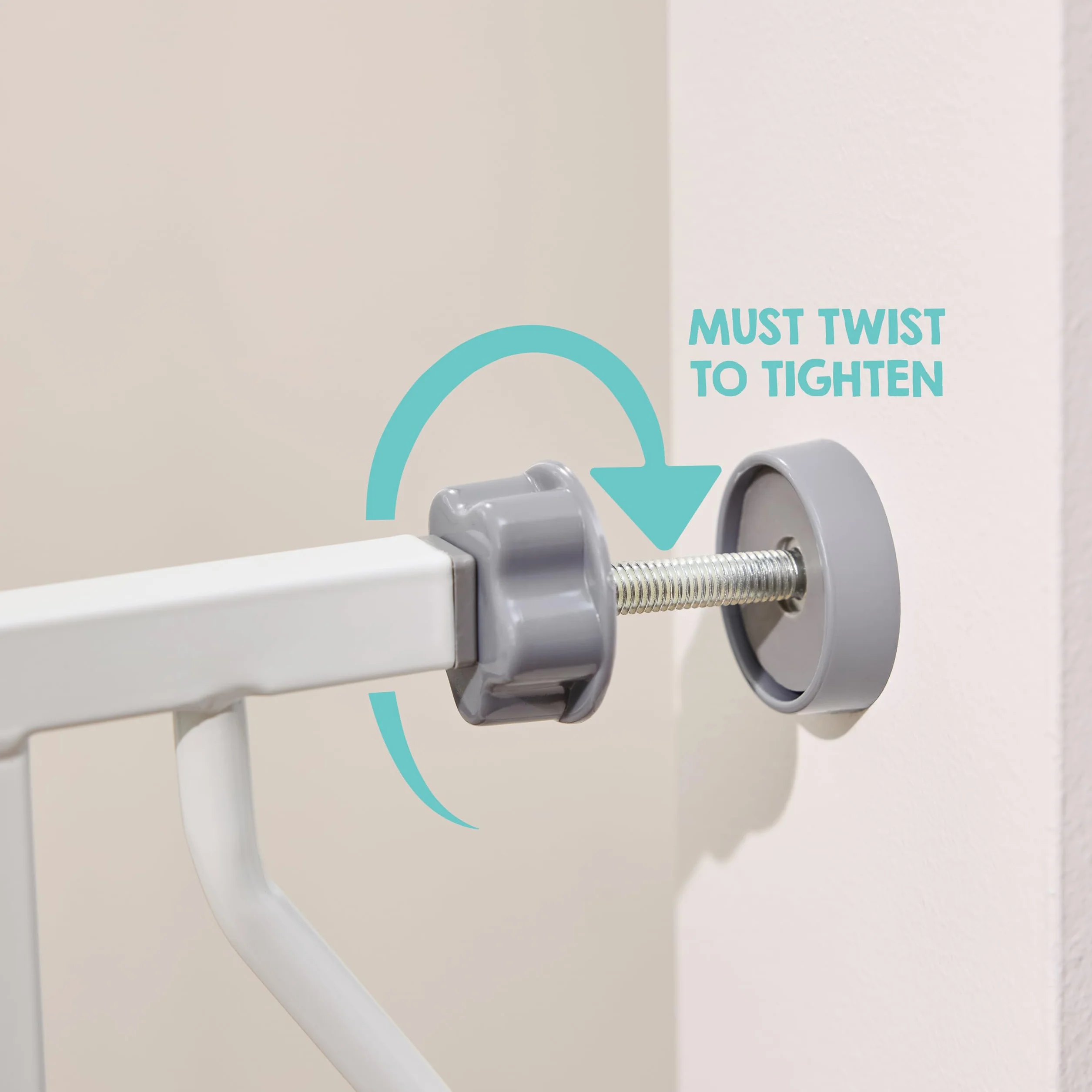Regalo Safety Extra Wide Baby Gate for Doorways & Bottom of Stairs, Fits Openings 73.6-122cm, Pressure Mounted, White