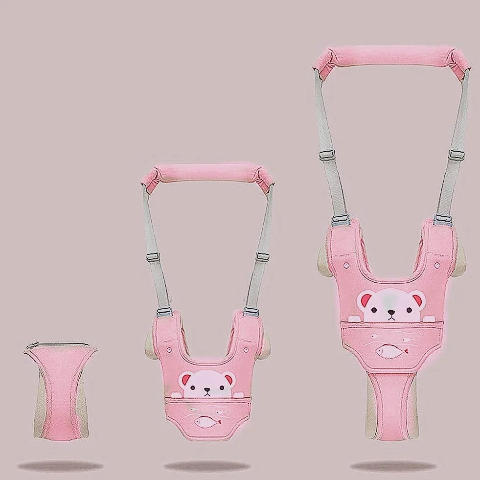 Pettorina da passeggio regolabile bambini 6-36 mesi rosa