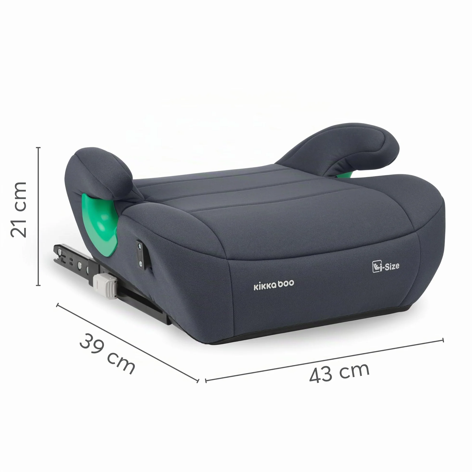 KikkaBoo Rialzo Auto Bambini ISOFIX i-POP i-Size 125-150 cm Seggiolino Auto 22-36 kg Gruppo 3 Grigio