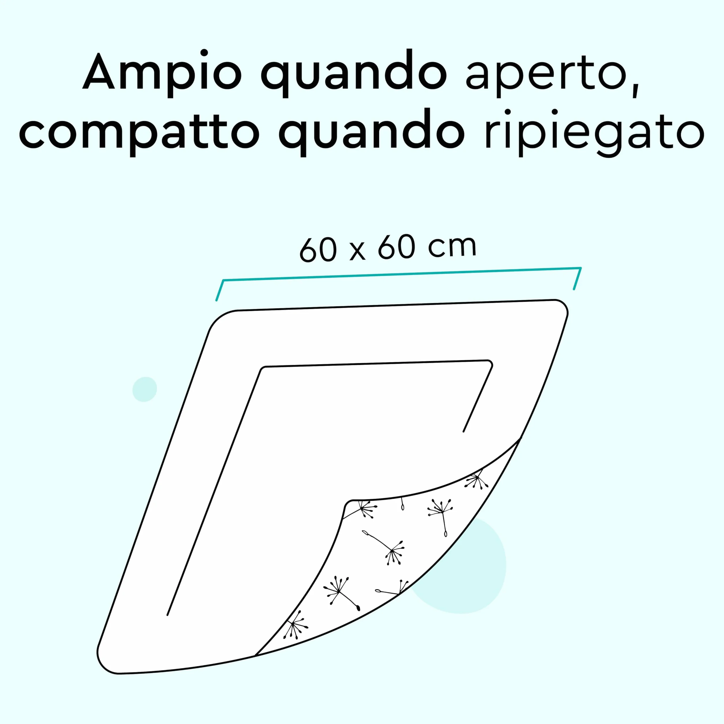 LILLYDOO Teli cambio 60x60 cm 50 pezzi senza profumi pelli sensibili dermatologicamente testati