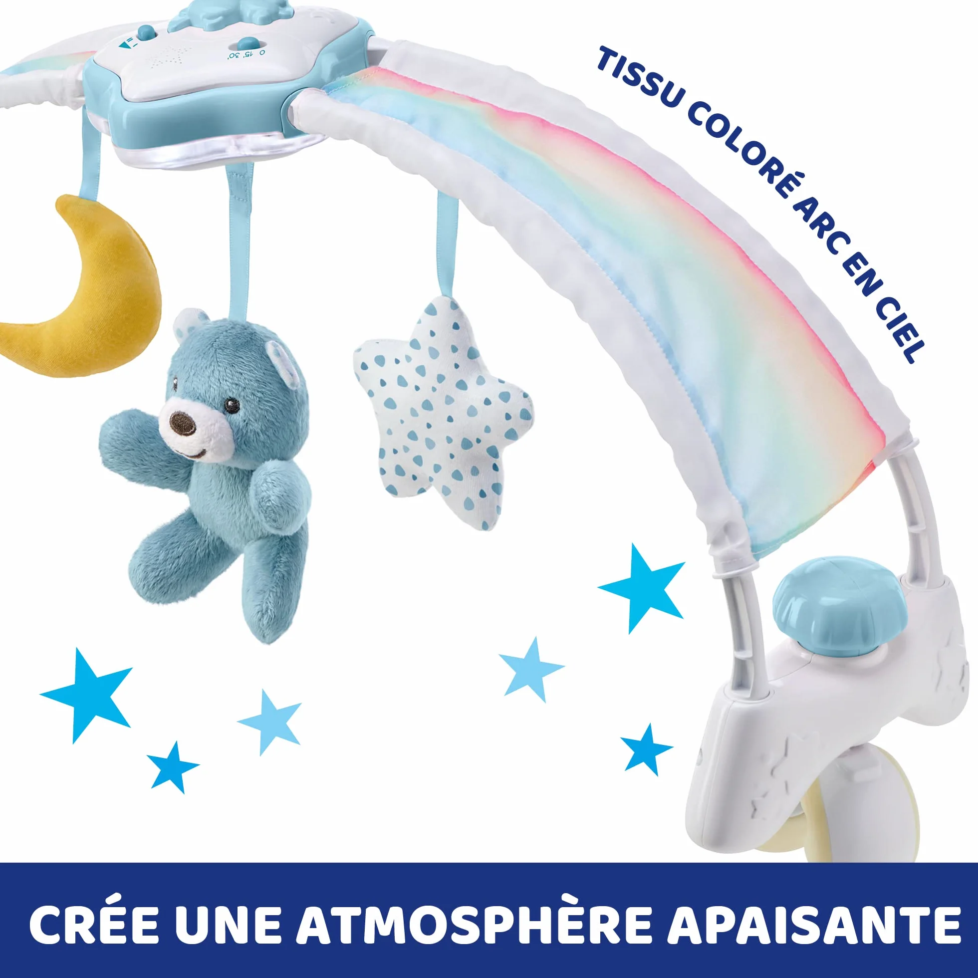 Chicco Arco Lettino Neonato 2in1 Evolutivo Compatibile Next2Me, Pannello Culla con Arco Arcobaleno e Luce Notturna, Musica Rilassante - Giochi Neonati 0+ Mesi