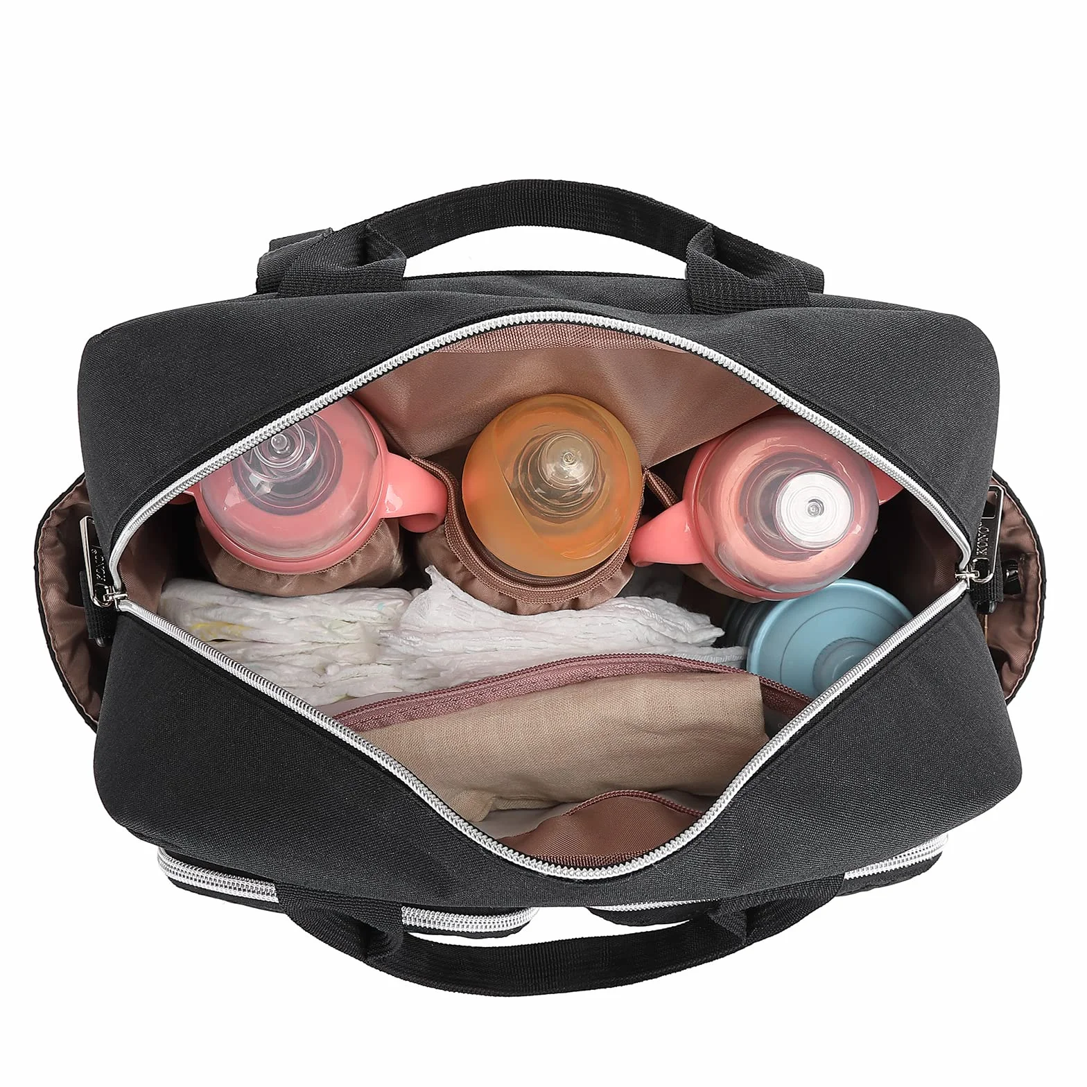 KONO Borsa Fasciatoio Passeggino Neonato Impermeabile con Tasche Isolate Leggera per Viaggi