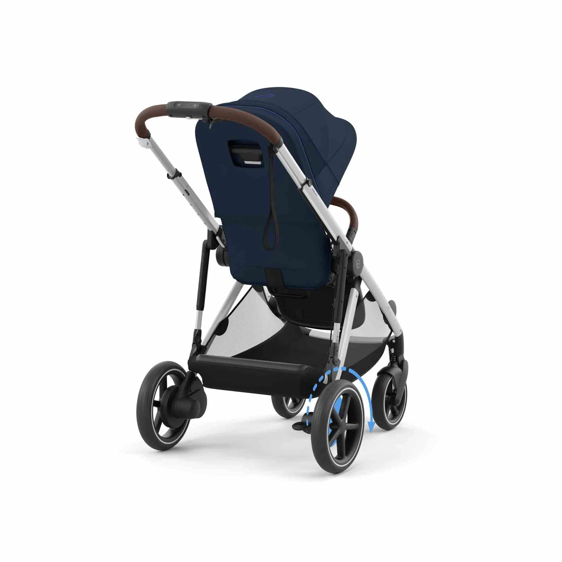 CYBEX Passeggino Gold e-GAZELLE S, dalla nascita a circa 4 anni, max. 22 kg (modalità singola) / 2x 22 kg (modalità duo), sistema all-in-1 con azionamento elettrico e 20+ configurazioni, Ocean Blue