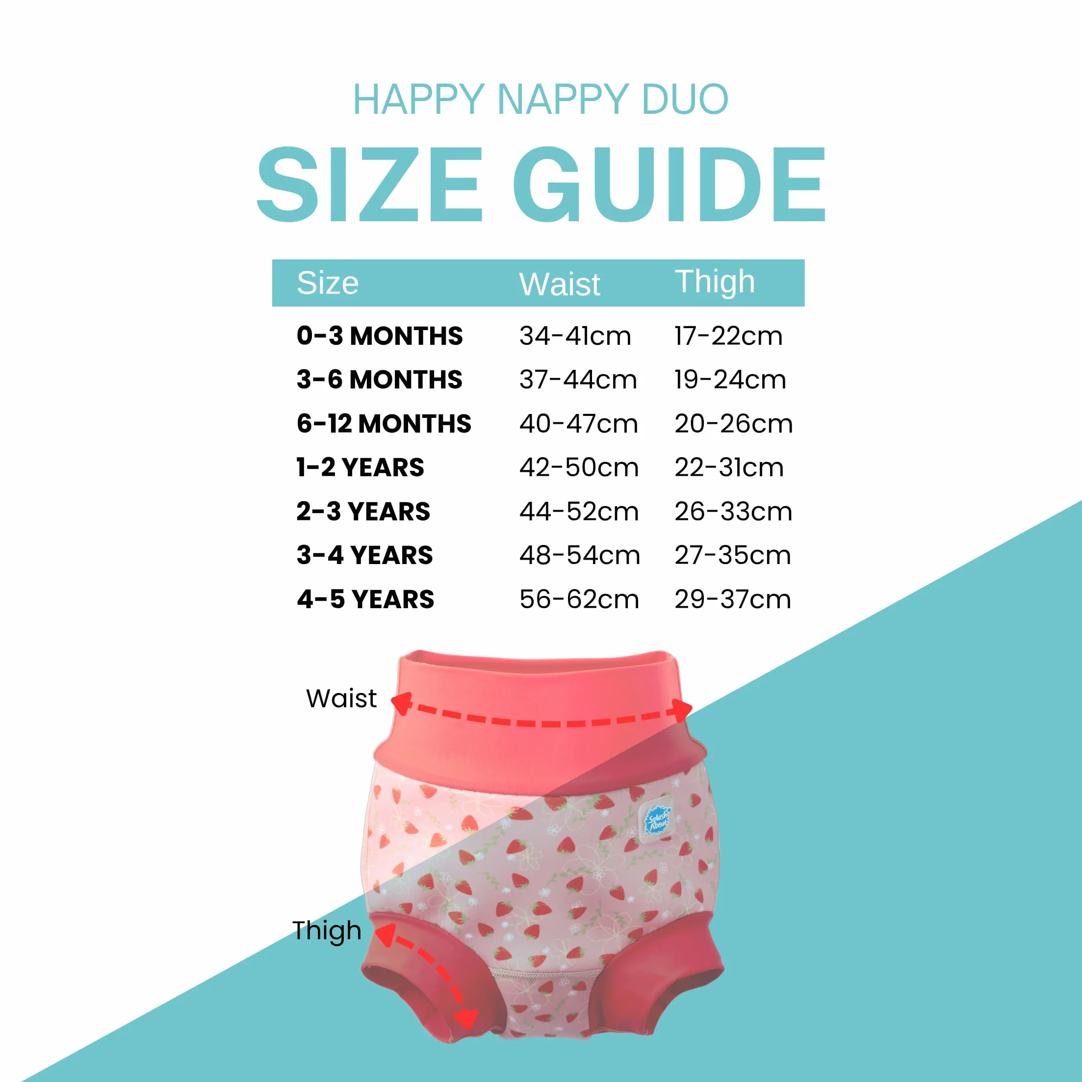 Splash About Happy Nappy Duo Baby Toddler Swim Nappy Unisex 0-24