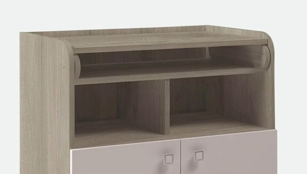 AVANTI TRENDSTORE - Lena - Fasciatoio in legno laminato, con superficie pieghevole. Disponiible in diverse colorazioni. Dimensioni LAP 70x86x47 cm. (Olmo/Bianco)