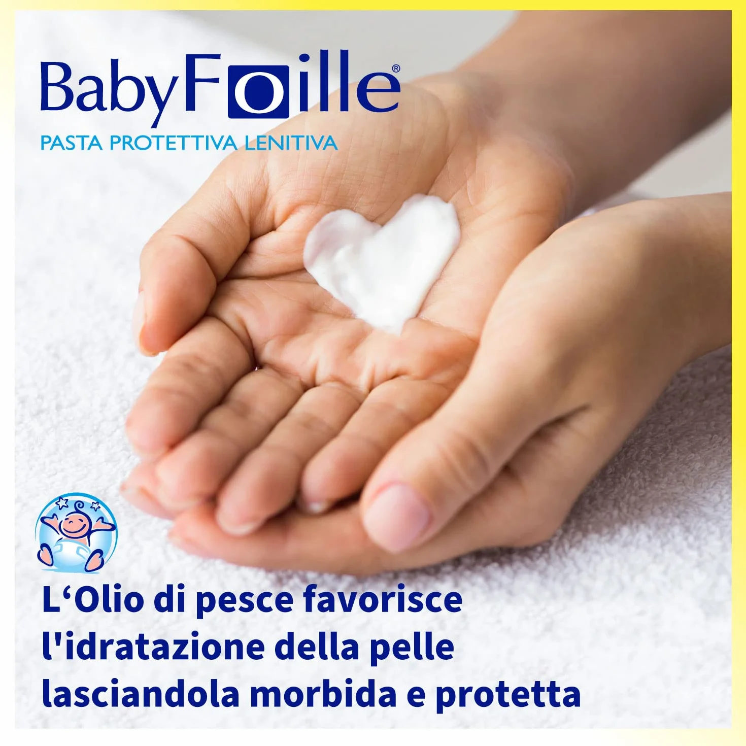 Foille Baby Pasta protettiva lenitiva neonato arrossamenti pelle irritazione pannolino Ossido di Zinco Olio di Pesce 2x145g