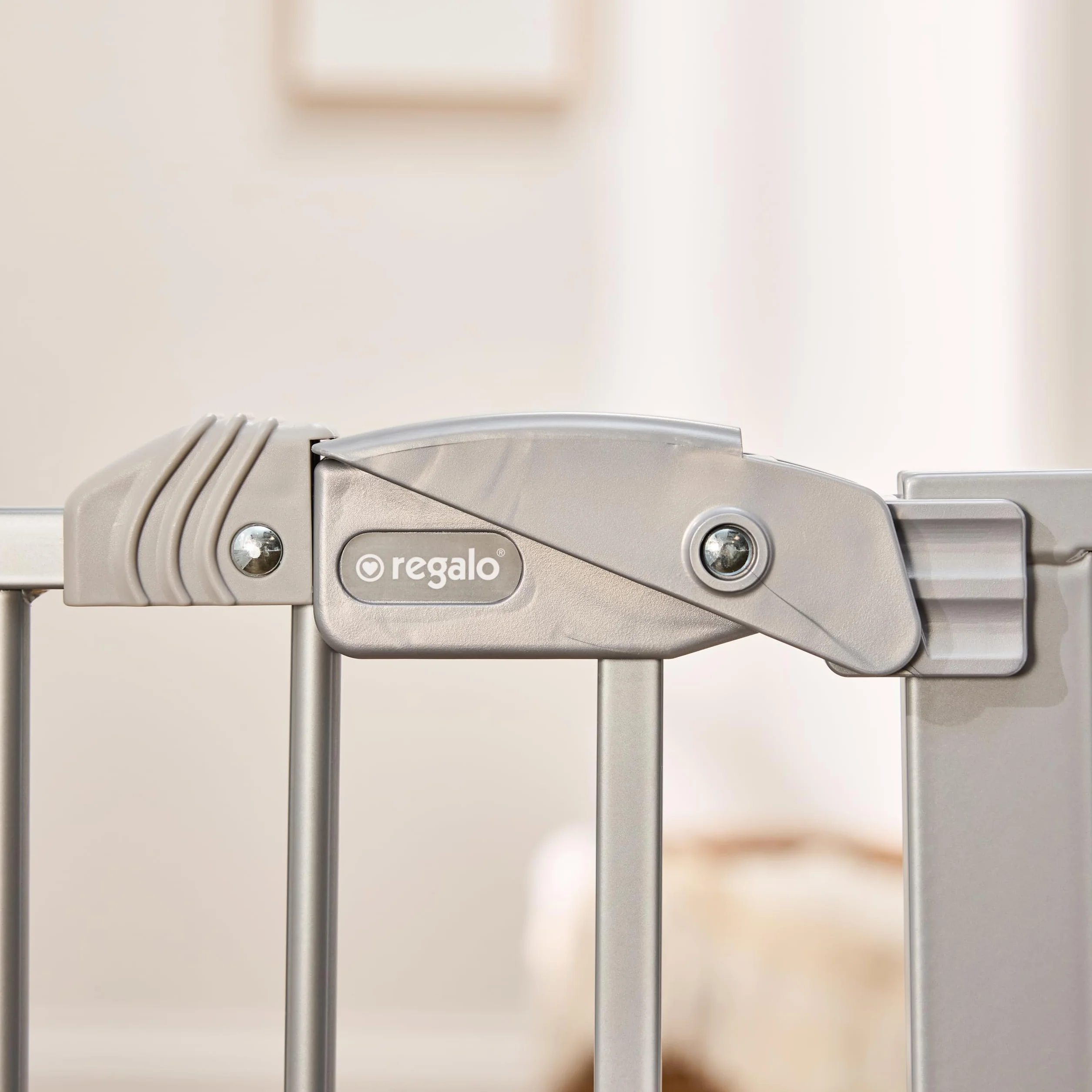 Regalo Safety 91.4cm Extra Tall Baby Gate for Doorways, Fits Openings 73.6-90cm, Pressure Mounted