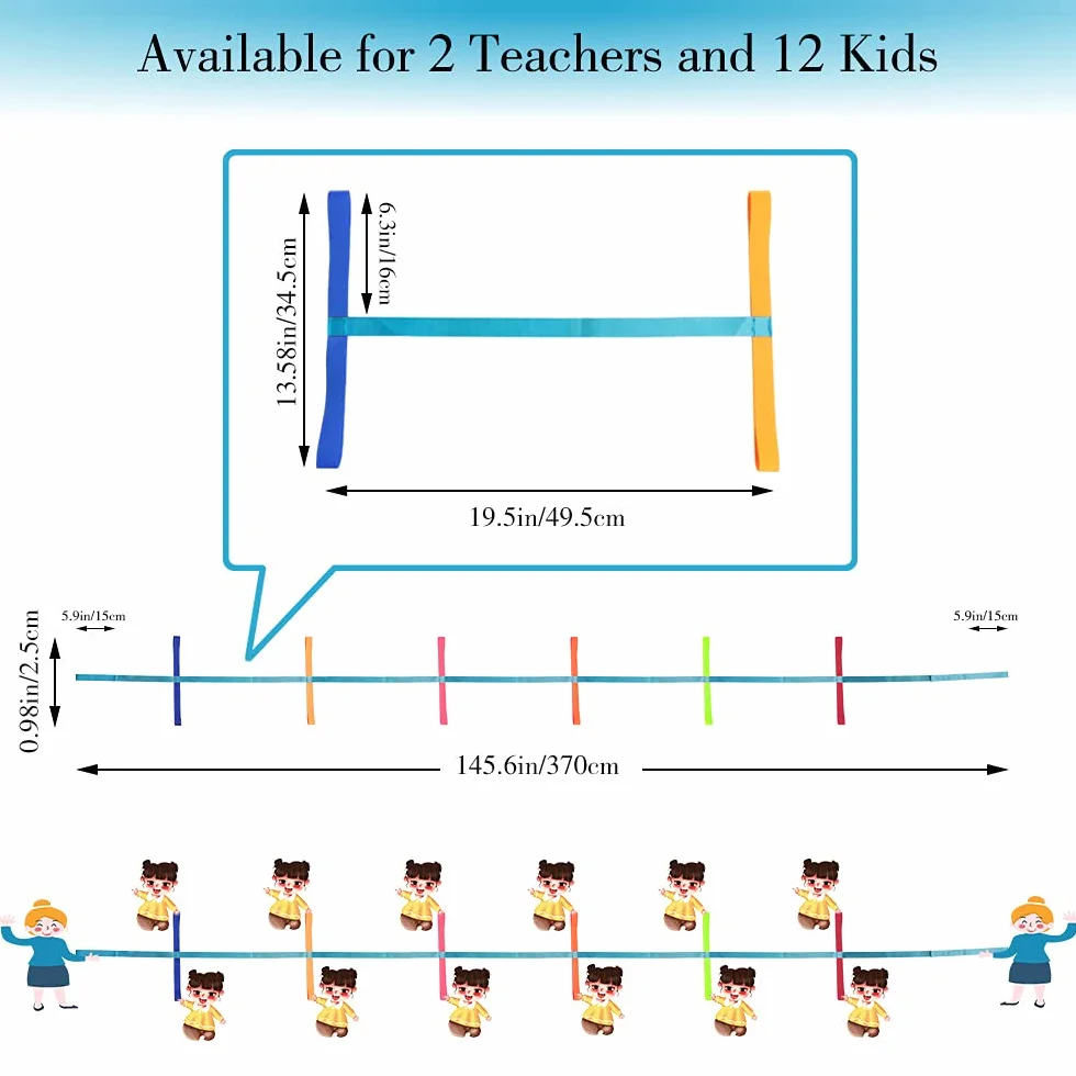 Corde da passeggio per bambini 45,6 cm con manici colorati