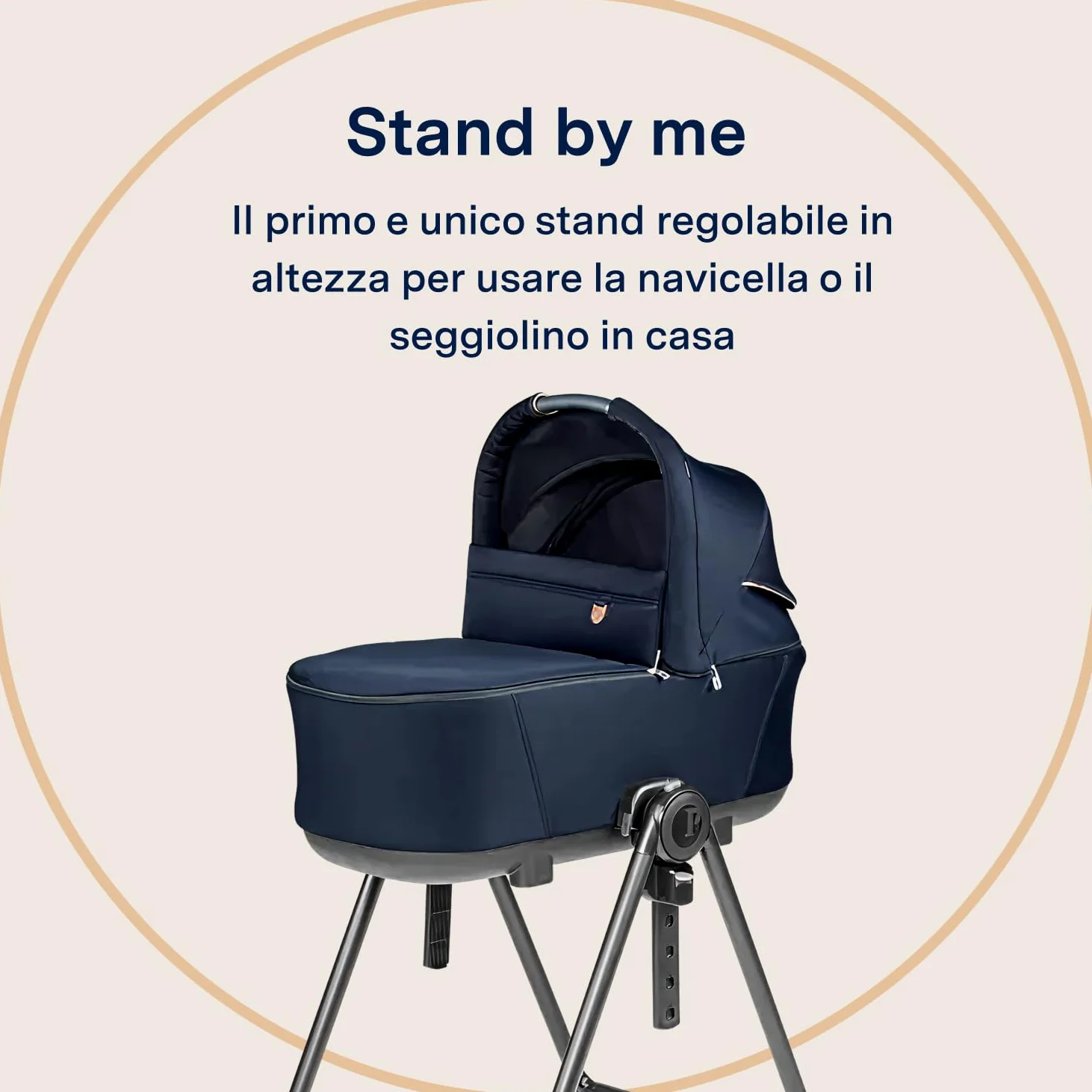 PEG Stand By Me - Supporto Regolabile per Culla e Seggiolino Auto - Compatibile con i Prodotti Peg Perego
