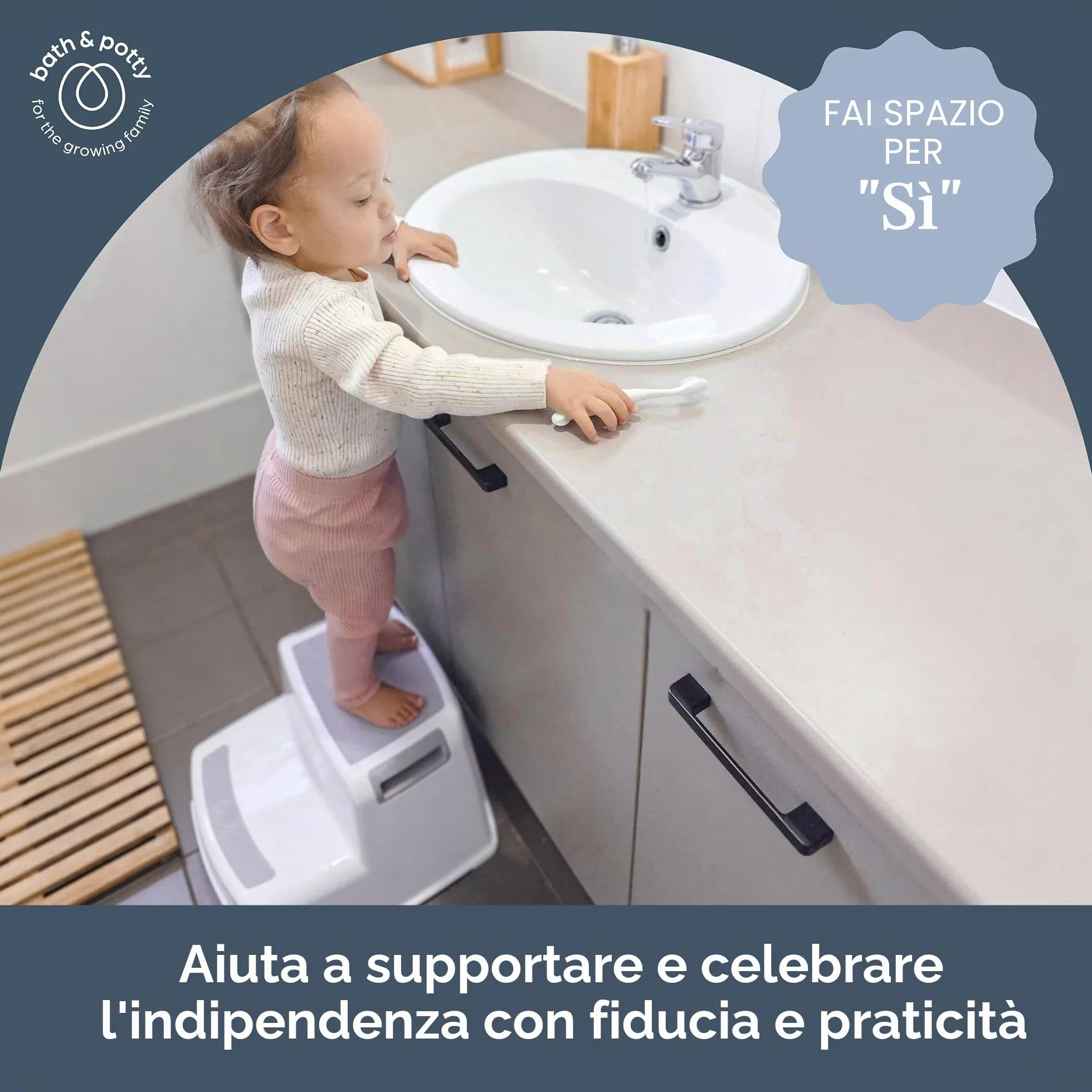 Dreambaby Sgabello Due Gradini Bianco Grigio