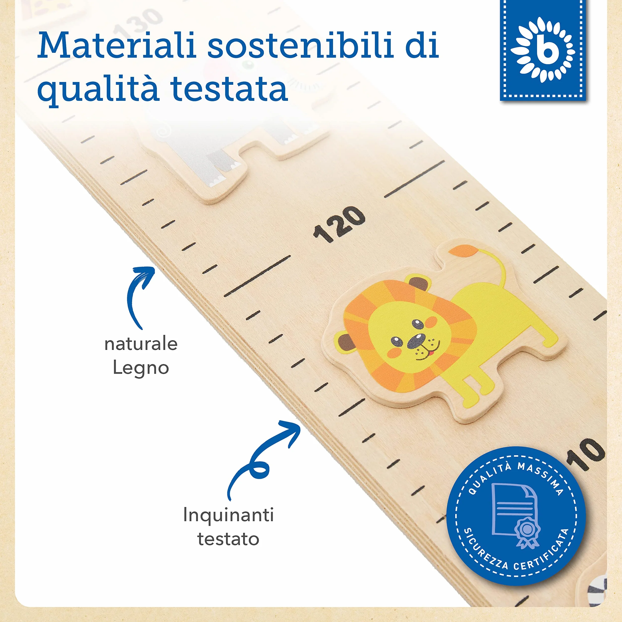 Bieco metro da parete per bambini legno