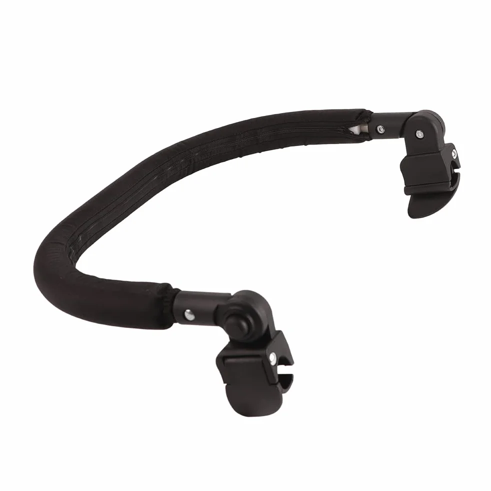 Generic Paraurti universale per passeggino, bracciolo regolabile con copertura con cerniera per una pulizia rapida, compatibile con passeggini Babyzen Yoyo 40 x 9 cm (nero)