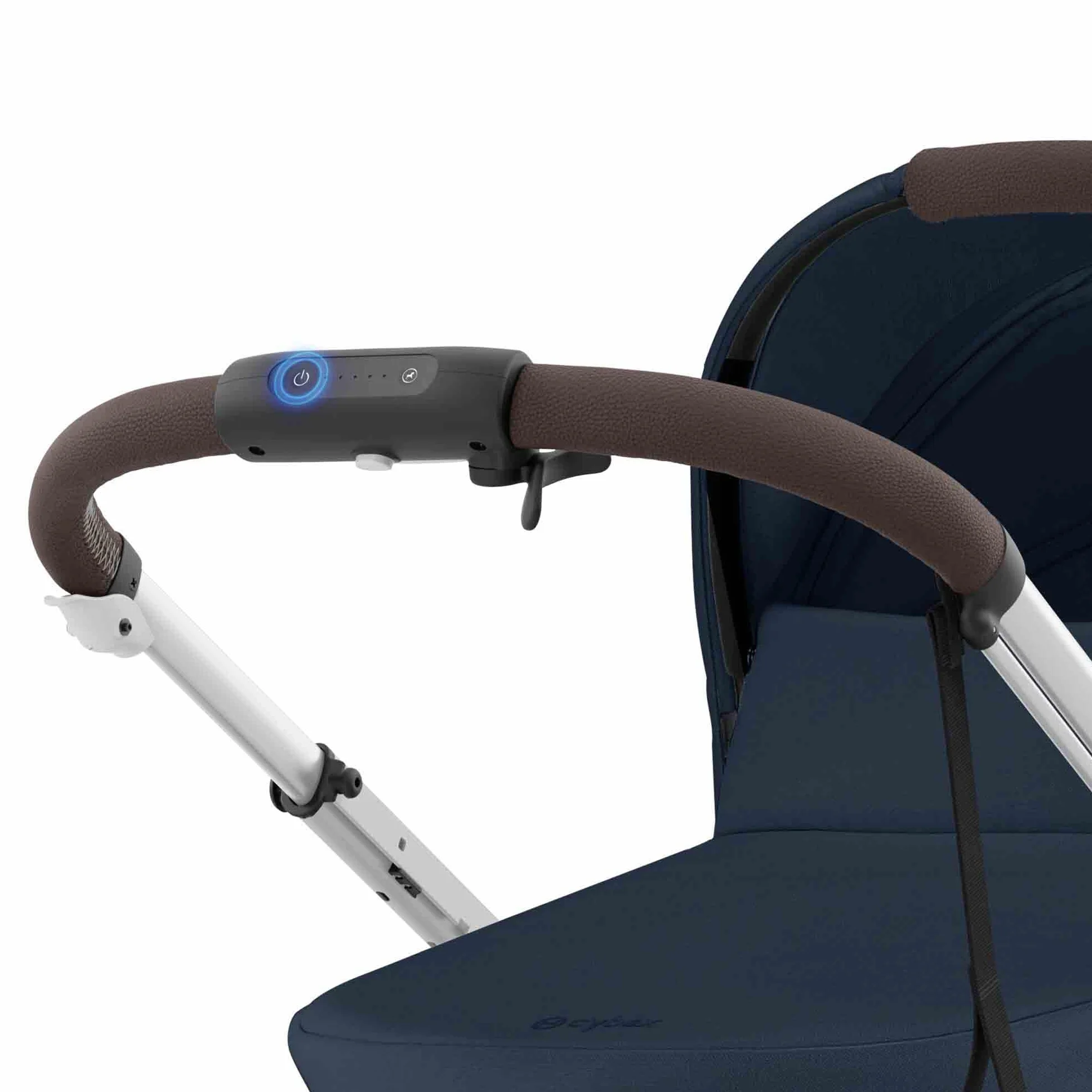 CYBEX Passeggino Gold e-GAZELLE S, dalla nascita a circa 4 anni, max. 22 kg (modalità singola) / 2x 22 kg (modalità duo), sistema all-in-1 con azionamento elettrico e 20+ configurazioni, Ocean Blue
