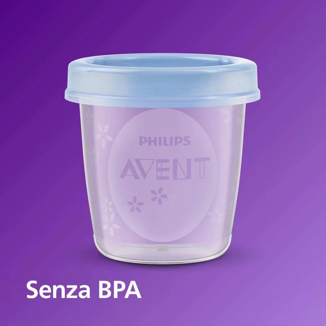Philips Avent SCF721/20 Set Vasetti Conservazione Pappe 10 Pezzi 180 ml 240 ml