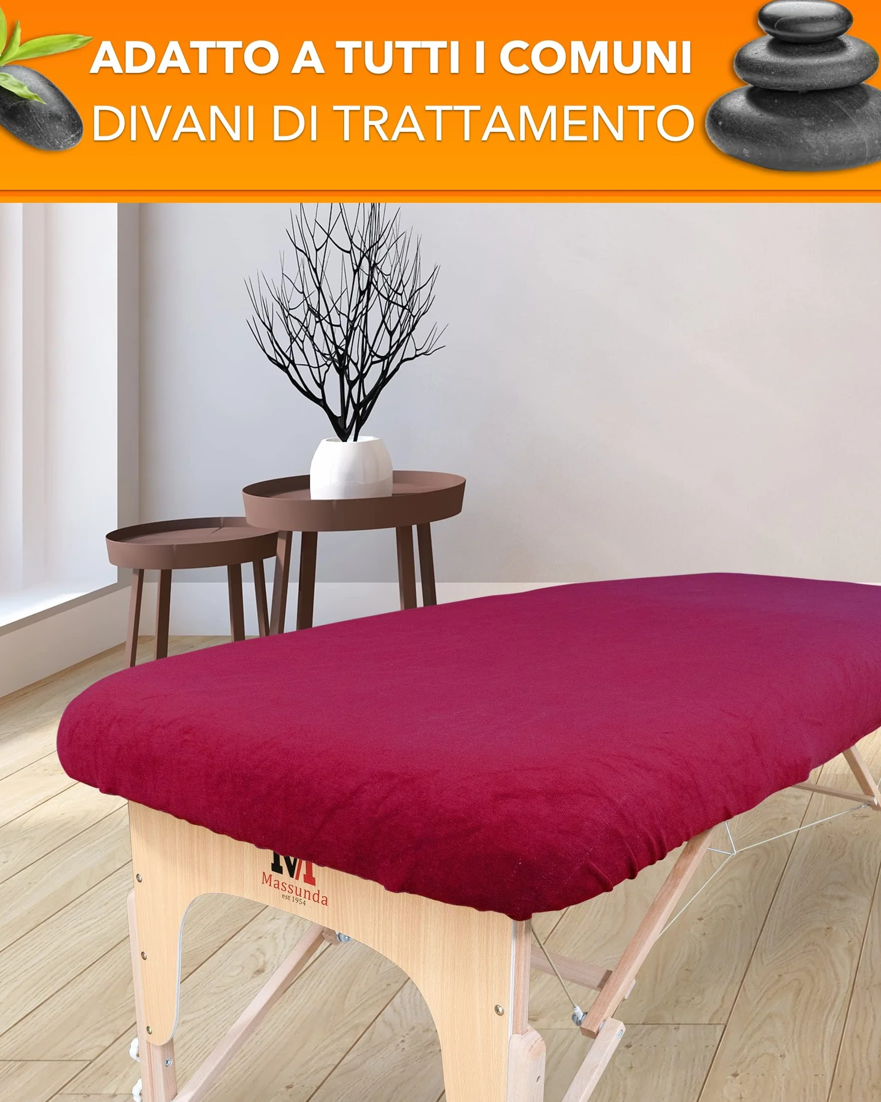 Copertura per lettini da massaggio in morbida spugna lavabile a 60° verde menta