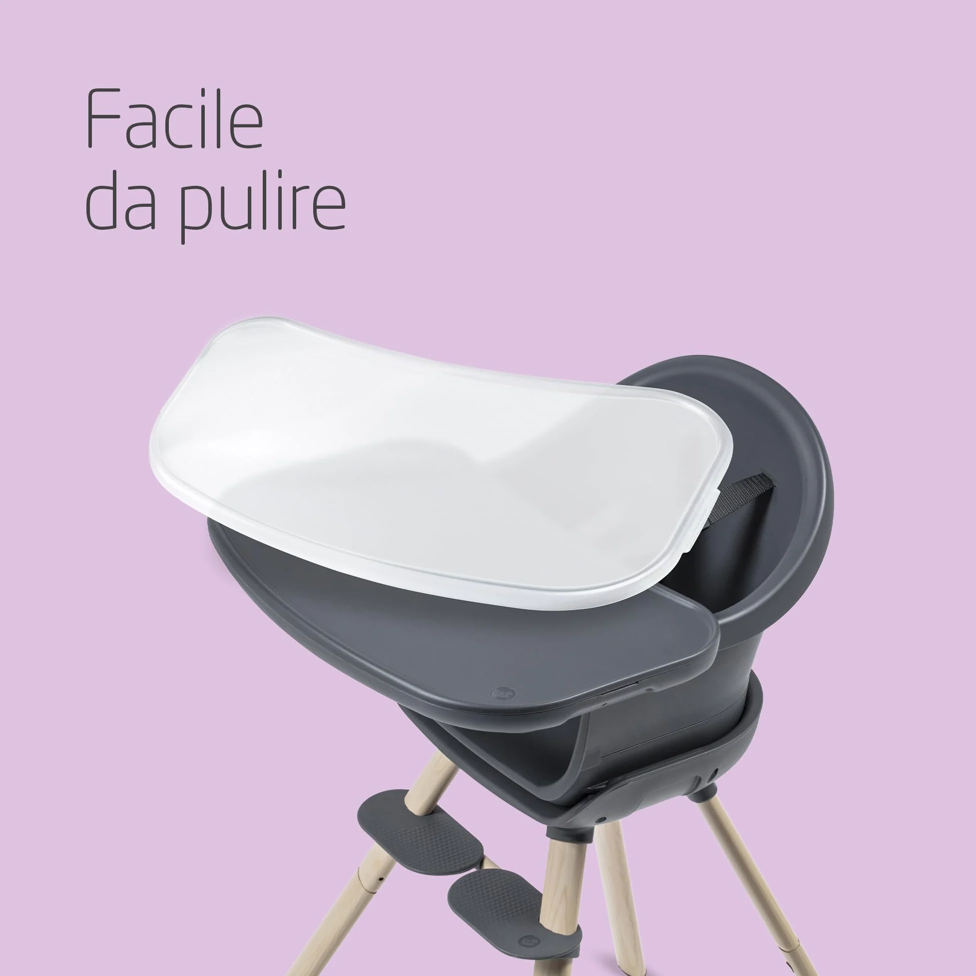 Maxi-Cosi Moa Seggiolone Pappa Evolutivo, 6 Mesi-7 Anni, 0-25 kg, Seggiolone Pappa Bimbi Regolabile, Si Trasforma in Alzasedia, Sgabello e Tavolino con Sedia, Colore Beyond Graphite