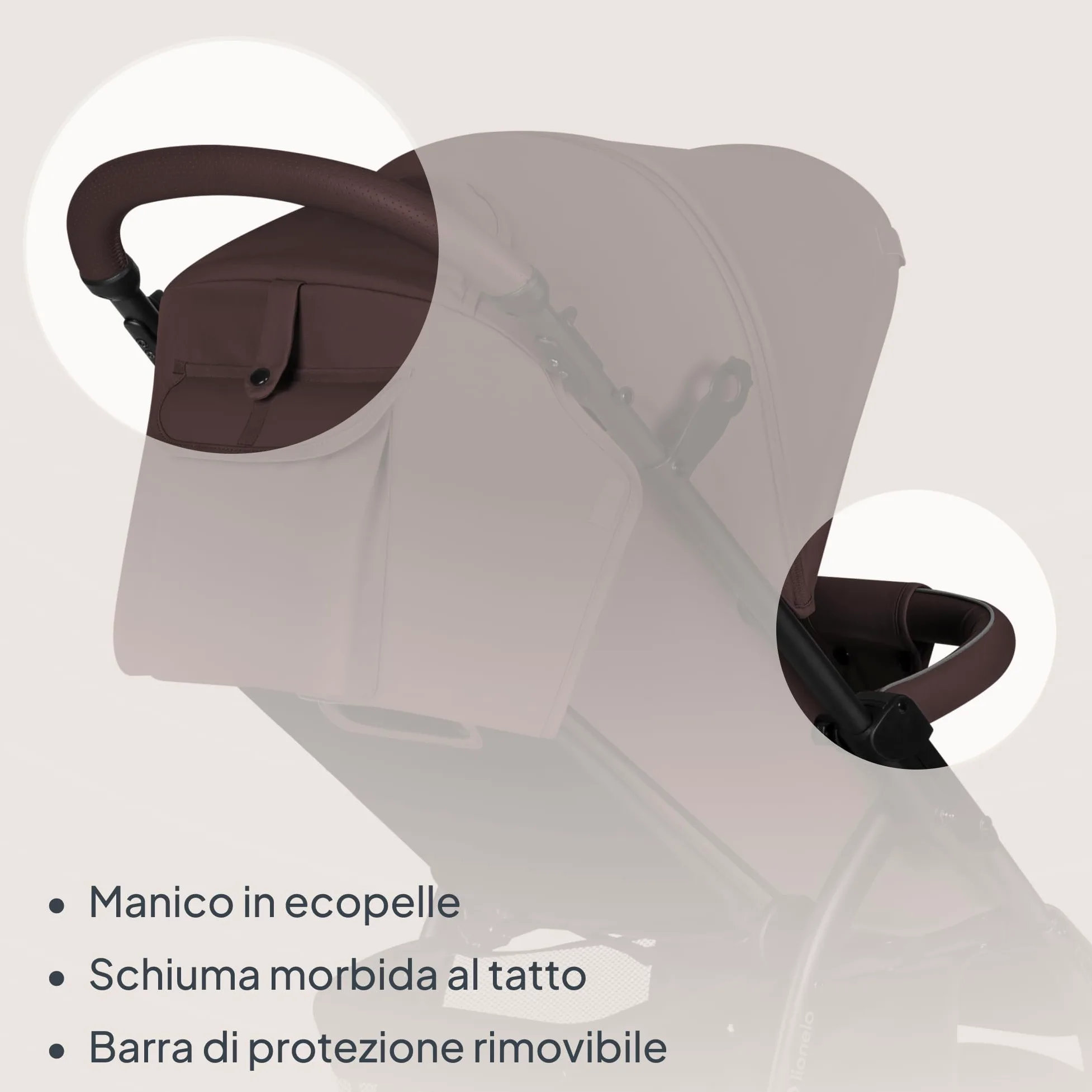 LIONELO Annet passeggino leggero pieghevole grigio regorabile con posizione sdraiata con ruote EVA cappottina XXL con zanzariera coprigambe portabibite fino 22 kg