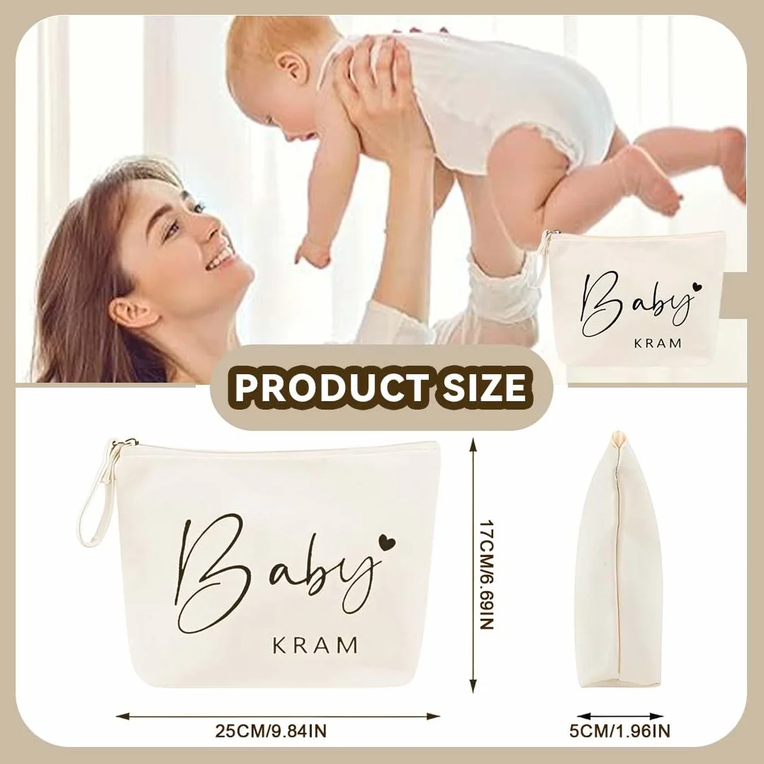 Trousse Per Trucchi Personalizzata Per Donne, Borsa Per Mamma Con Chiusura Lampo, Bianco