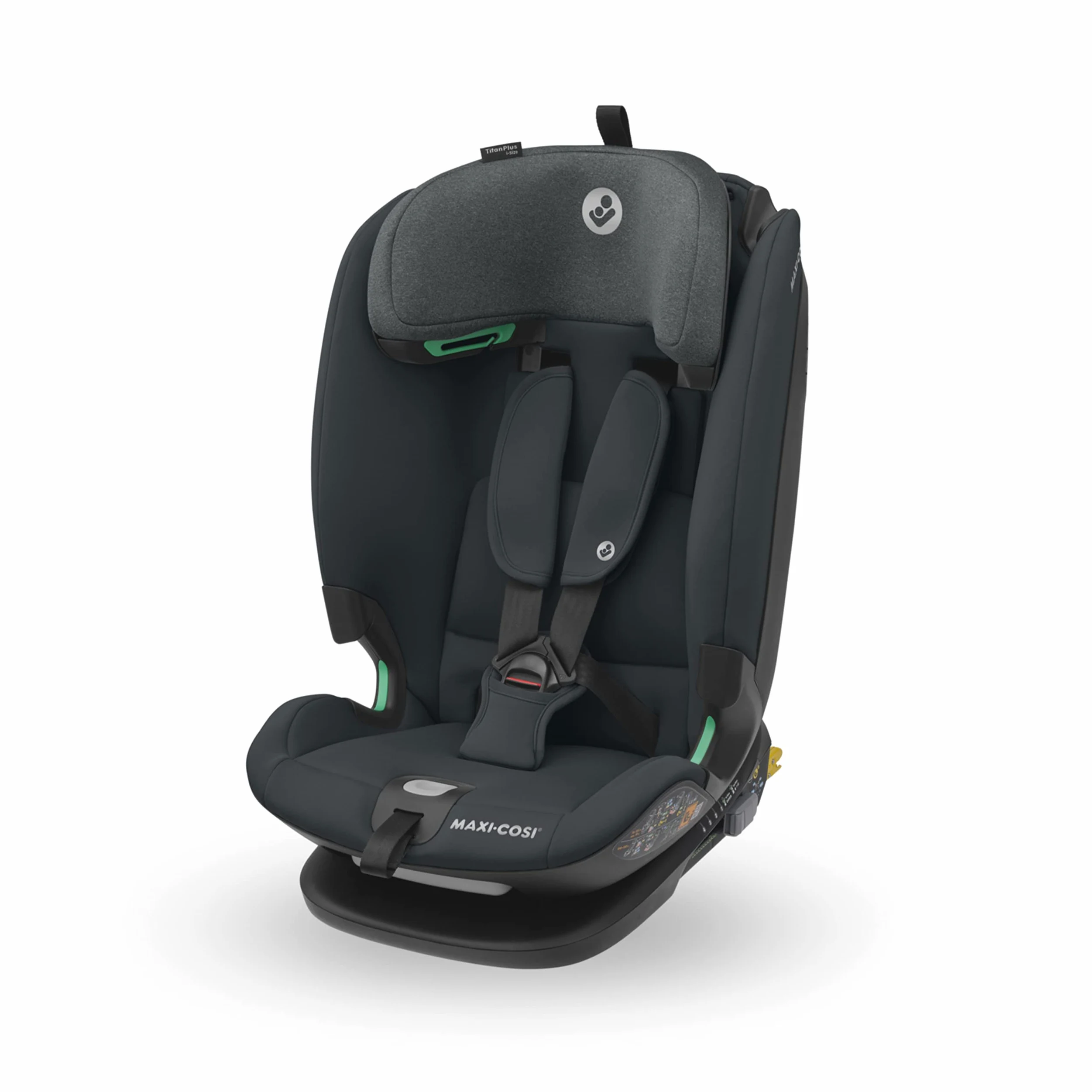 Maxi-Cosi Titan Plus i-Size, Seggiolino Auto ISOFIX, 15 Mesi - 12 Anni (76 - 150 cm), Reclinabile in 4 Posizioni, Regolabile in Altezza, Side Impact Protection G-CELL, per Bambini, Authentic Graphite