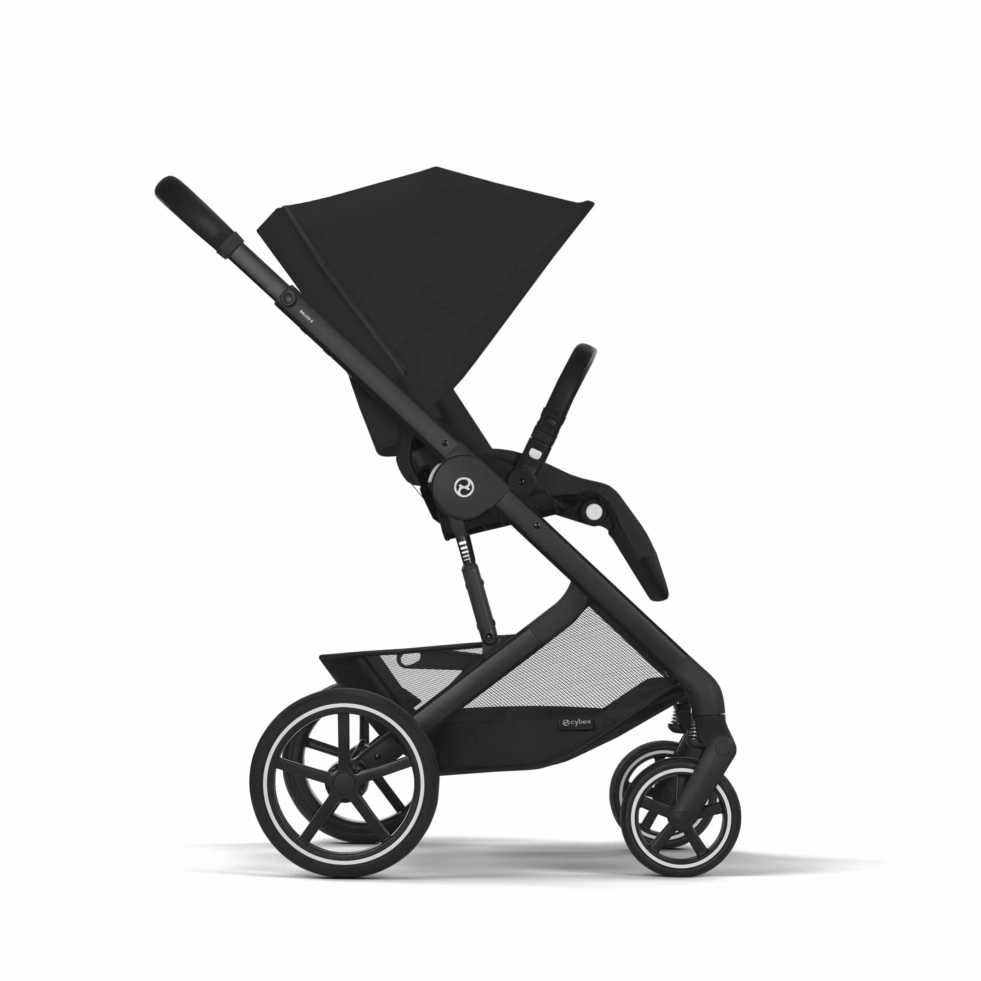 CYBEX Gold Passeggino Balios S Lux, Posizione Reclinabile Ergonomica, Sistema di Cintura con Una Sola Mano, Dalla Nascita Fino a 22 Kg (Circa 4 Anni), Moon Black