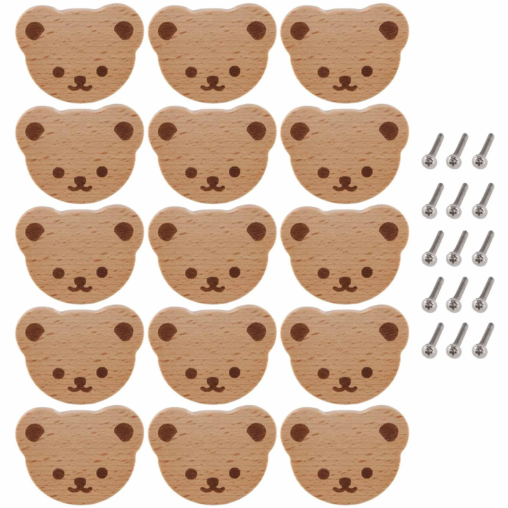 Pomelli per mobili in legno per cassetti orso bambini cucina