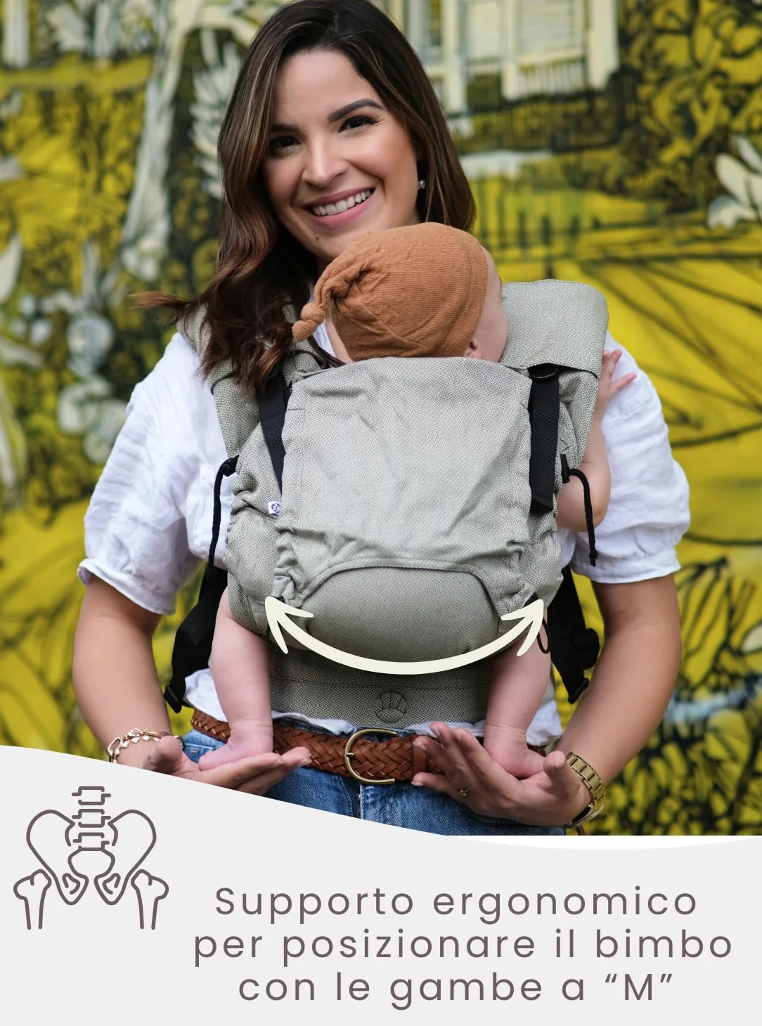 NEKO SWITCH Baby - Marsupio Neonato Portabebè Regolabile Ergonomico Neonato Zaino Porta Bimbo e Bebè (Moss)
