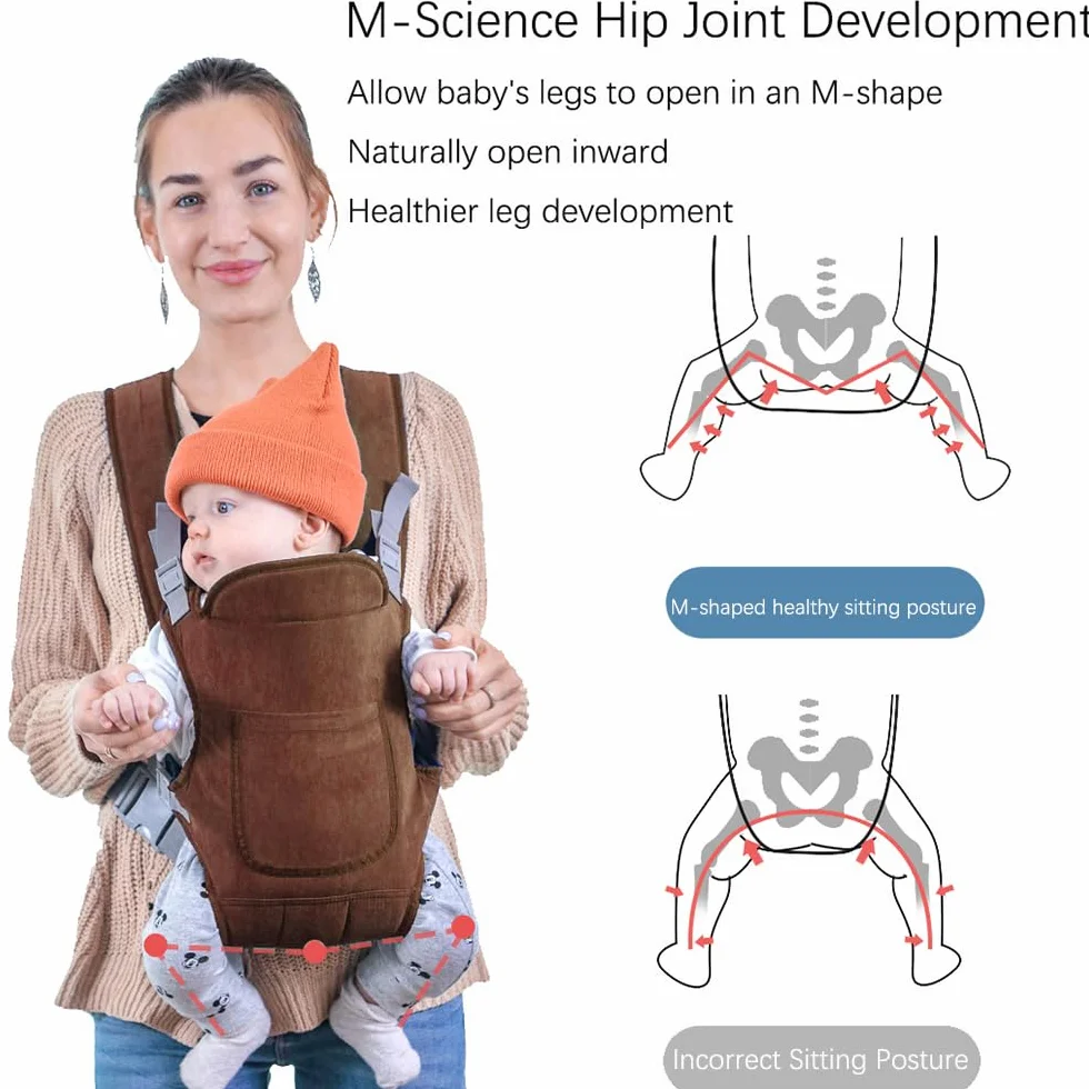 Marsupio Neonato,Marsupio Neonato 0-24 Mesi,Fascia Porta Bebe,Marsupio Neonati Ergonomico, Porta Bambino da 0-24 Mesi(Inferiore a 15kg) Puro Cotone Traspirante Leggero per Neonati