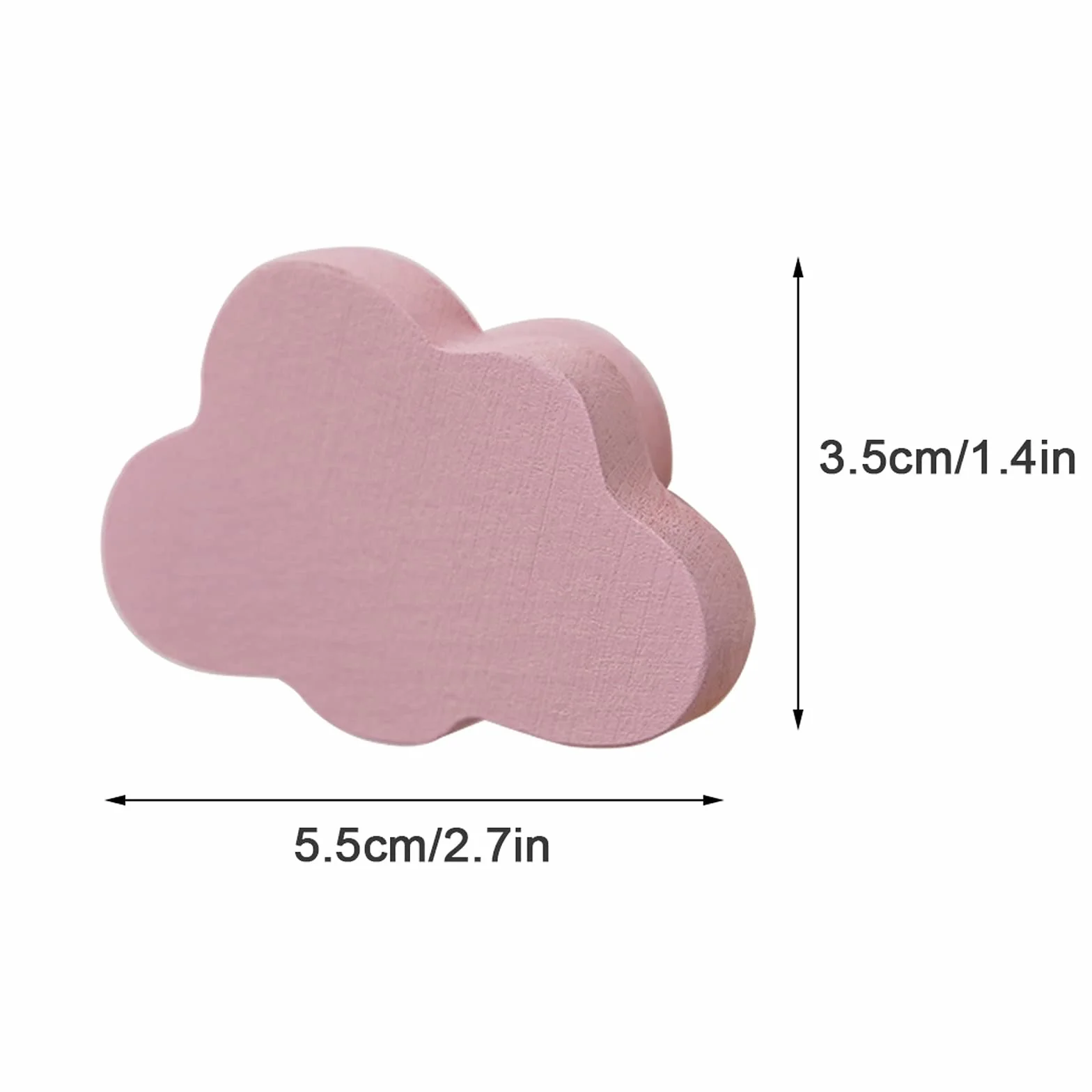 6 x Maniglie per mobili in Legno Originale,Maniglie per armadietti da Cucina,pomelli e Maniglie per camere per Bambini,Maniglie per cassetti a Forma di Nuvola dei Cartoni Animati,Clouds-Beige