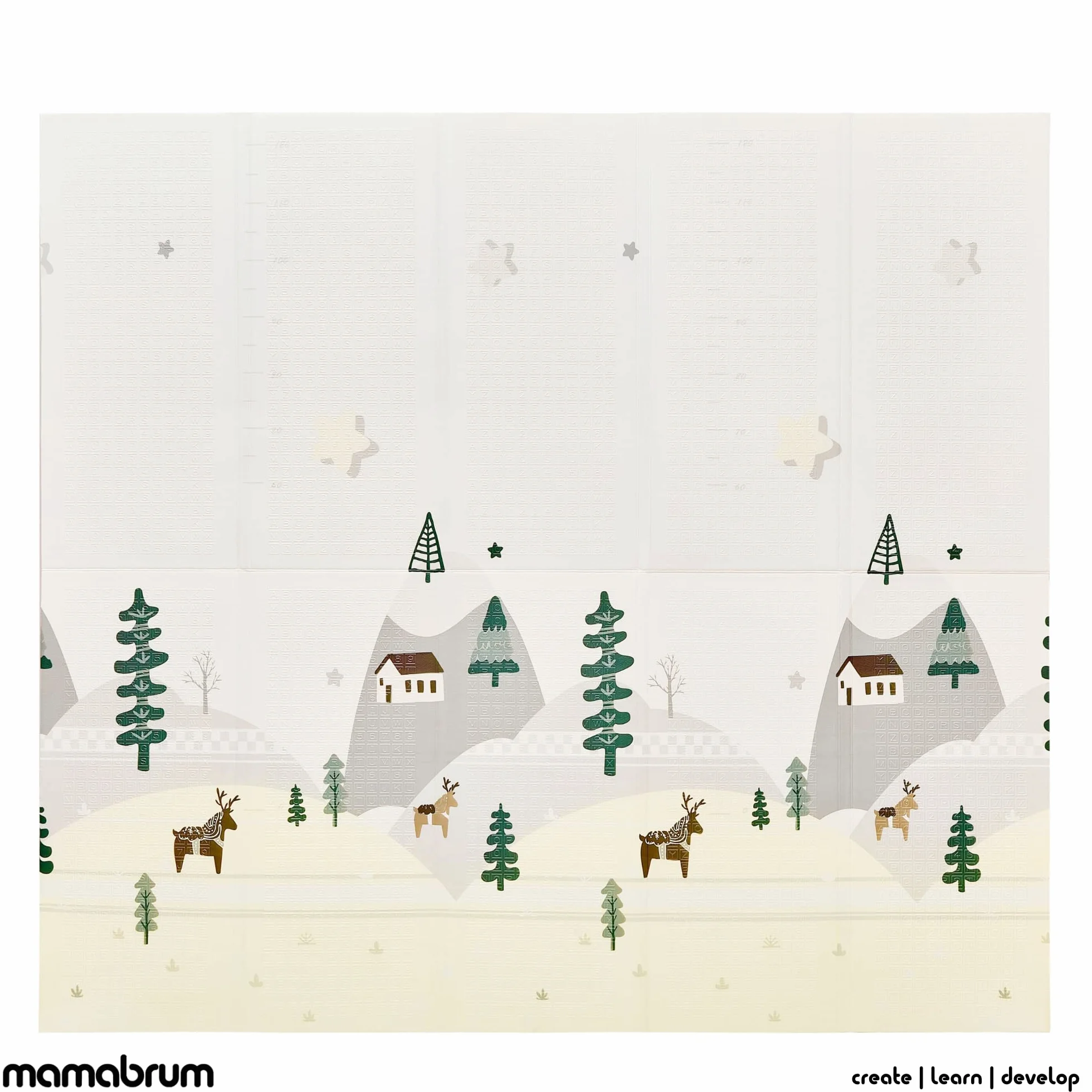 Mamabrum Tappetino da Gioco Pieghevole per Bambini, 200 x 180 x 1 cm, in Schiuma Impermeabile, Portatile e Non Tossico, Ideale per Pavimenti, Spesso e Allargato