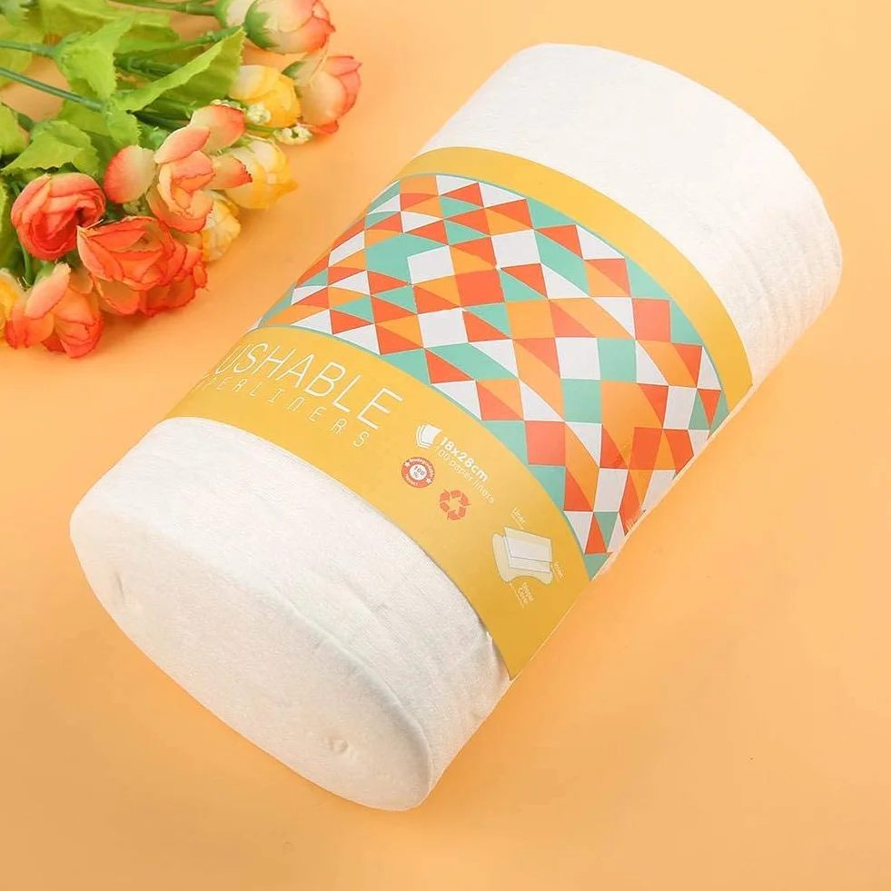 Zerodis Fodere per Pannolini Monouso Non Profumate Super Assorbenti Biodegradabili 100 Fogli