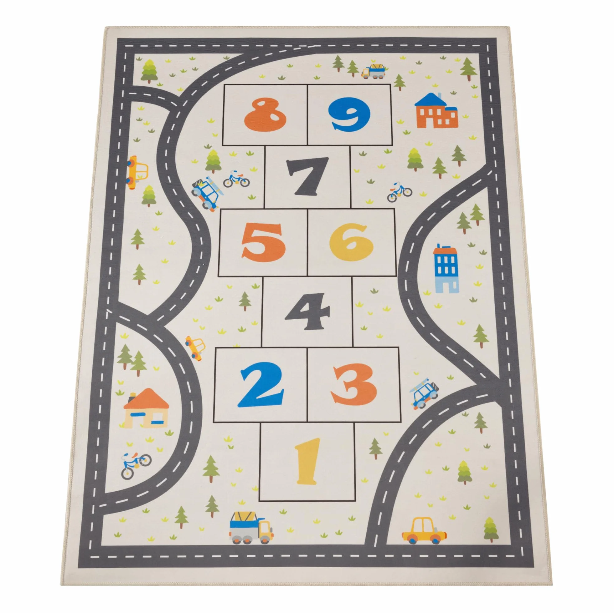 Navaris Tappeto Cameretta Bambini - Tappeto per Bambini Antiscivolo - Morbido Tappeto Gioco 160 x 120 cm - Tappeto Bimbi Decorativo e Robusto - Design Gioco della Campana