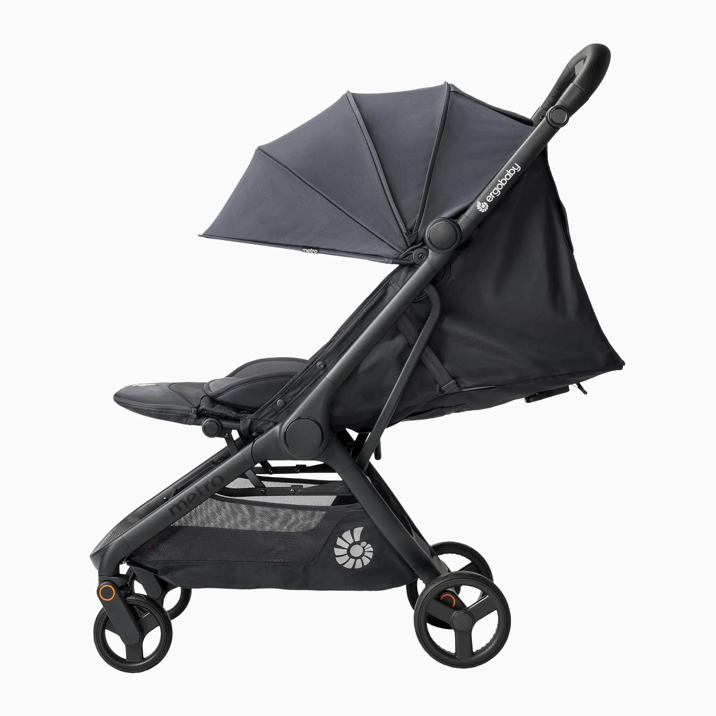 Passeggino Ergobaby Metro3 con funzione reclinabile, passeggino dalla nascita a 22 kg (0-4 anni), pieghevole e compatibile con il seggiolino auto, seduta ergonomica, Graphite Grey