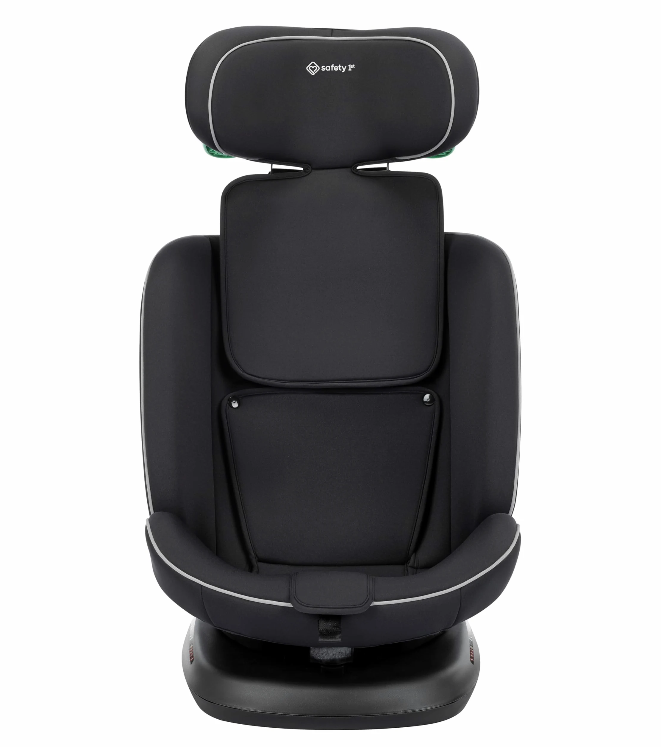 Safety 1st Cosmo i-Safe, Seggiolino Auto Girevole (Base), (0–12 Anni, 40–150 cm), Seggiolino Auto 0-36 Kg, Riduttore Neonato, 11 Posizioni Poggiatesta, Reclinabile 6 Posizioni, Leggero (5,6 kg), Nero
