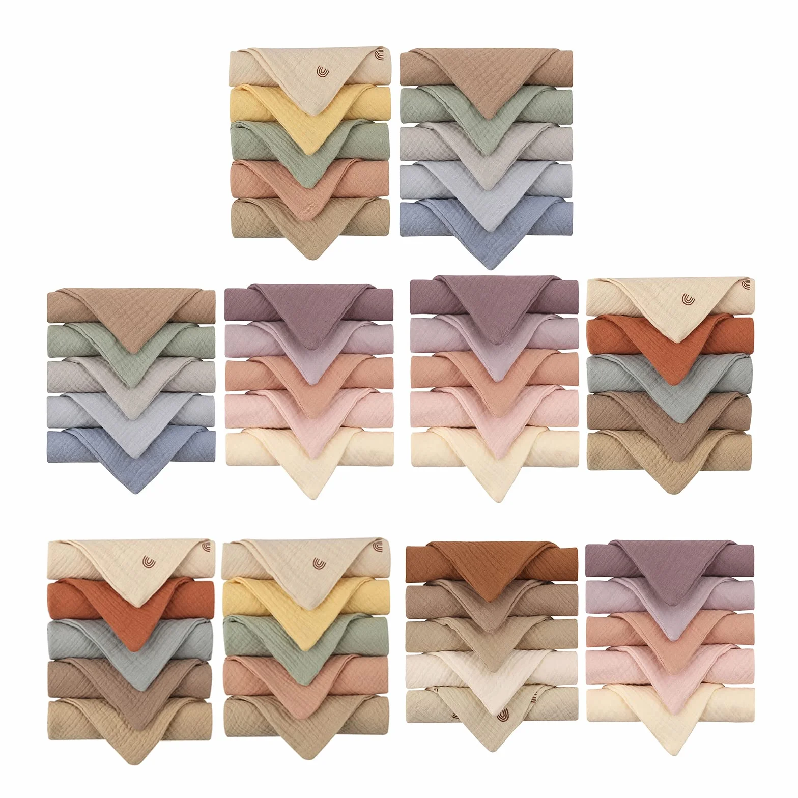 Reyloep Baby Musselin Tücher 10 Pezzi 23 x 23 cm Baumwolle Super Soft